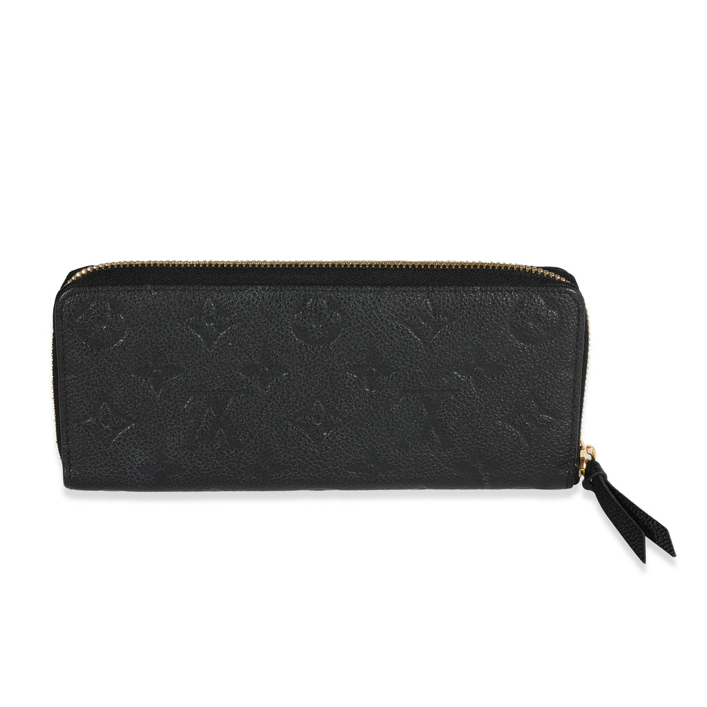 Louis Vuitton Louis Vuitton Black Monogram Empreinte Leather Clémence Wallet