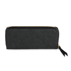 Louis Vuitton Louis Vuitton Black Monogram Empreinte Leather Clémence Wallet