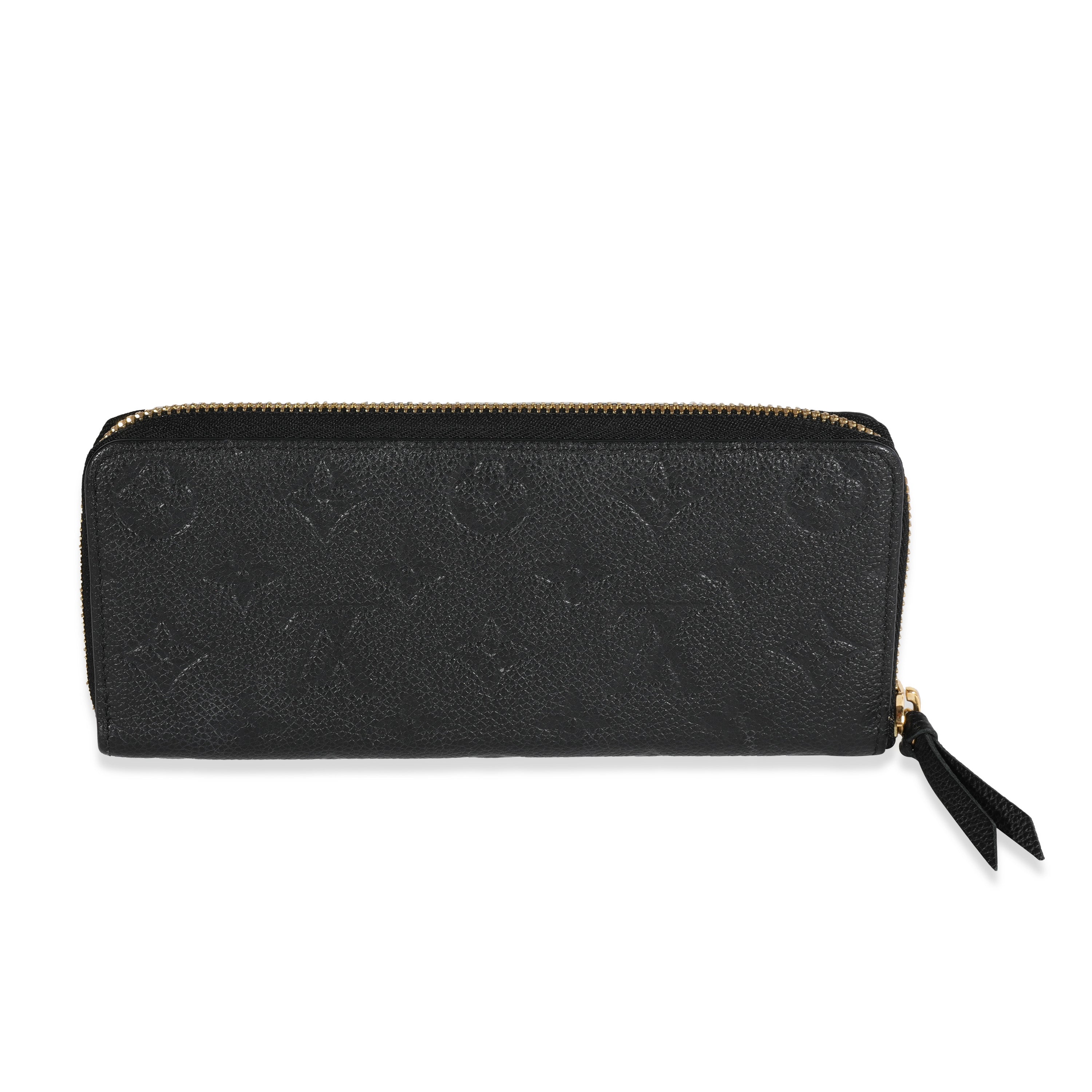 Louis Vuitton Louis Vuitton Black Monogram Empreinte Leather Clémence Wallet