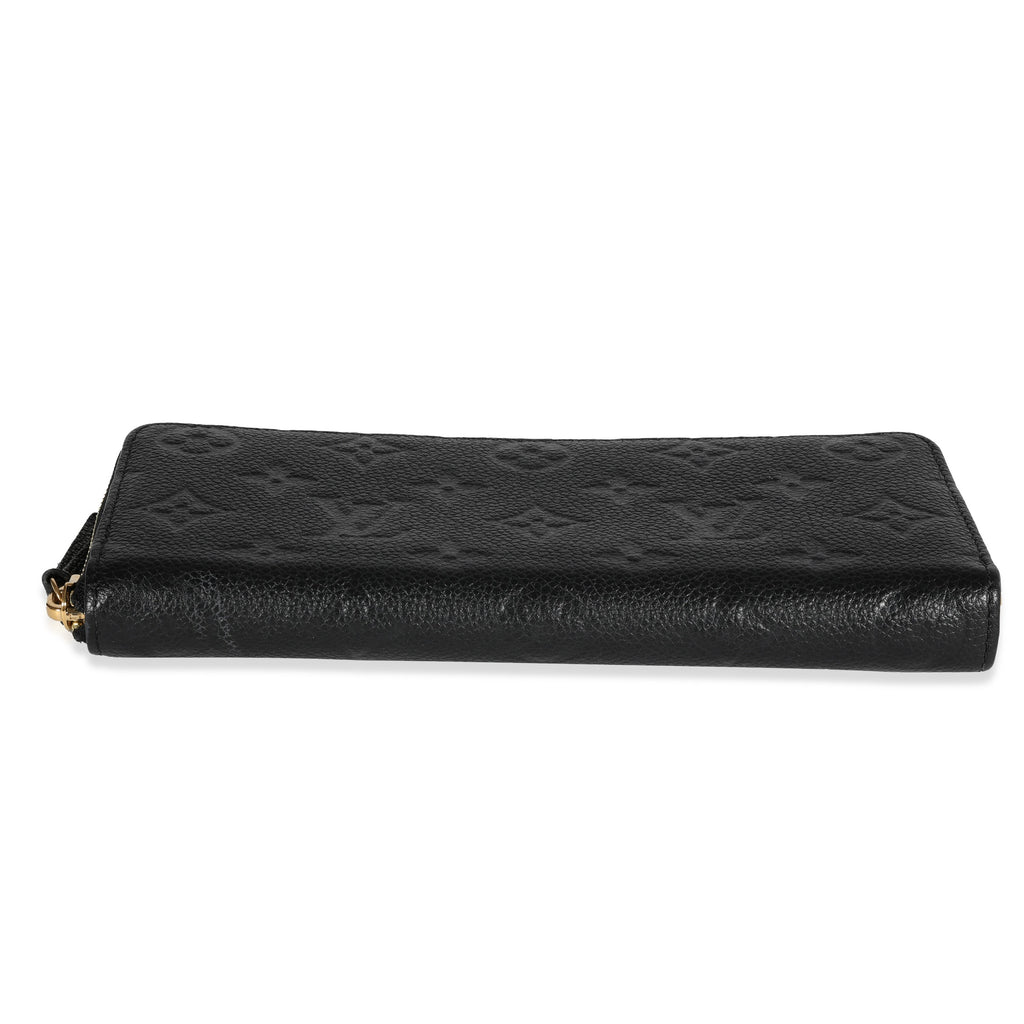 Louis Vuitton Louis Vuitton Black Monogram Empreinte Leather Clémence Wallet
