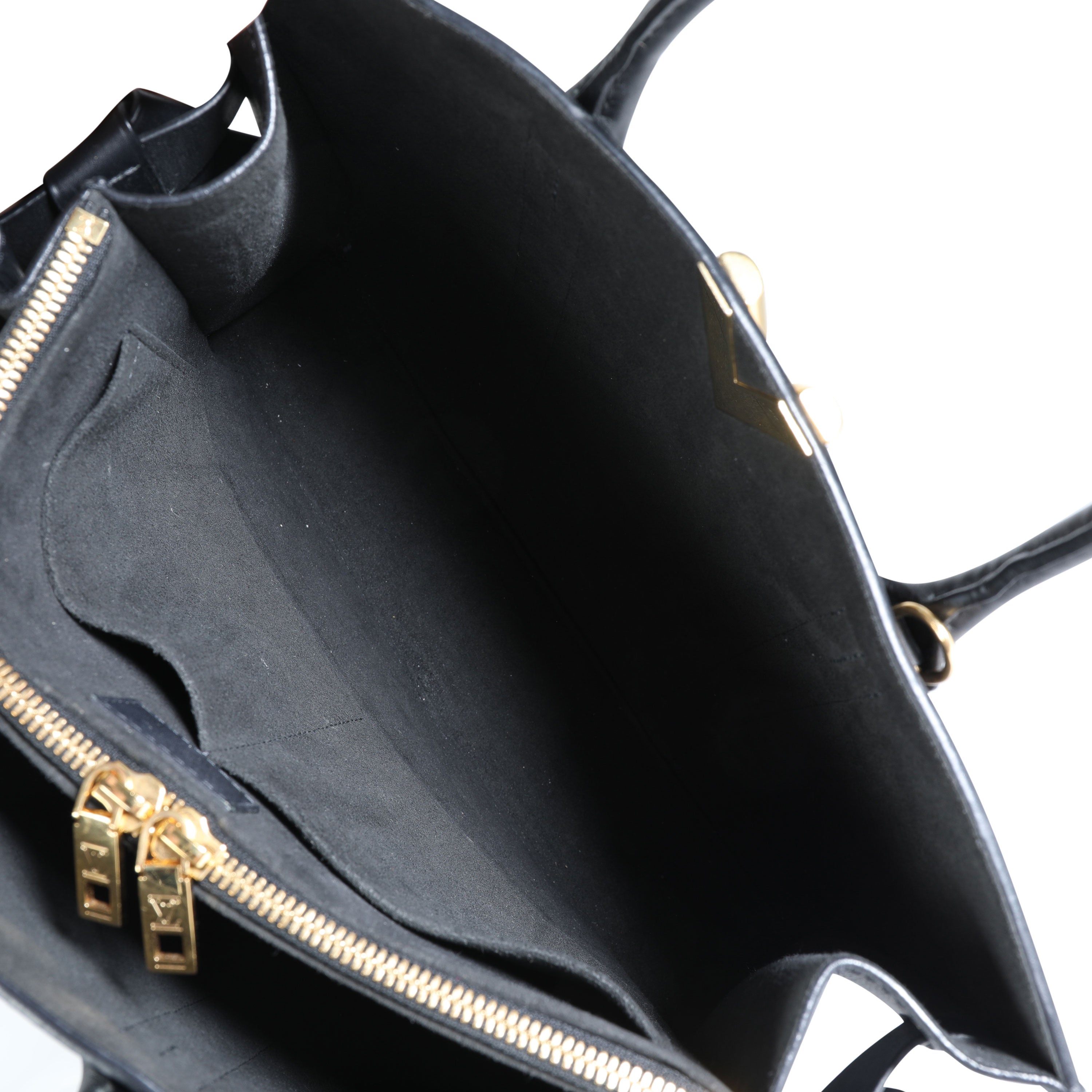 Louis Vuitton Louis Vuitton Black Monogram Leather Very Tote MM