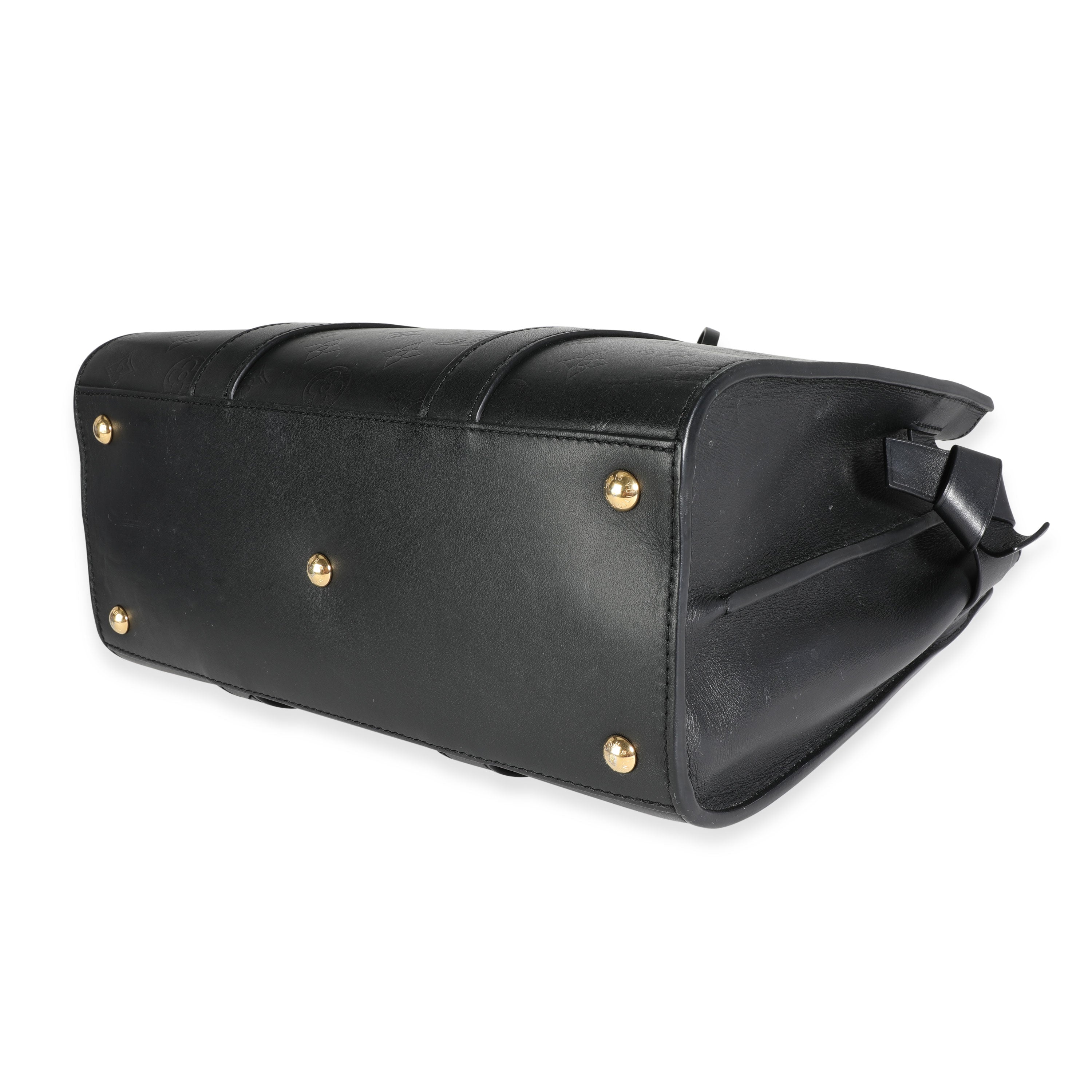 Louis Vuitton Louis Vuitton Black Monogram Leather Very Tote MM