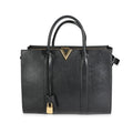 Louis Vuitton Louis Vuitton Black Monogram Leather Very Tote MM