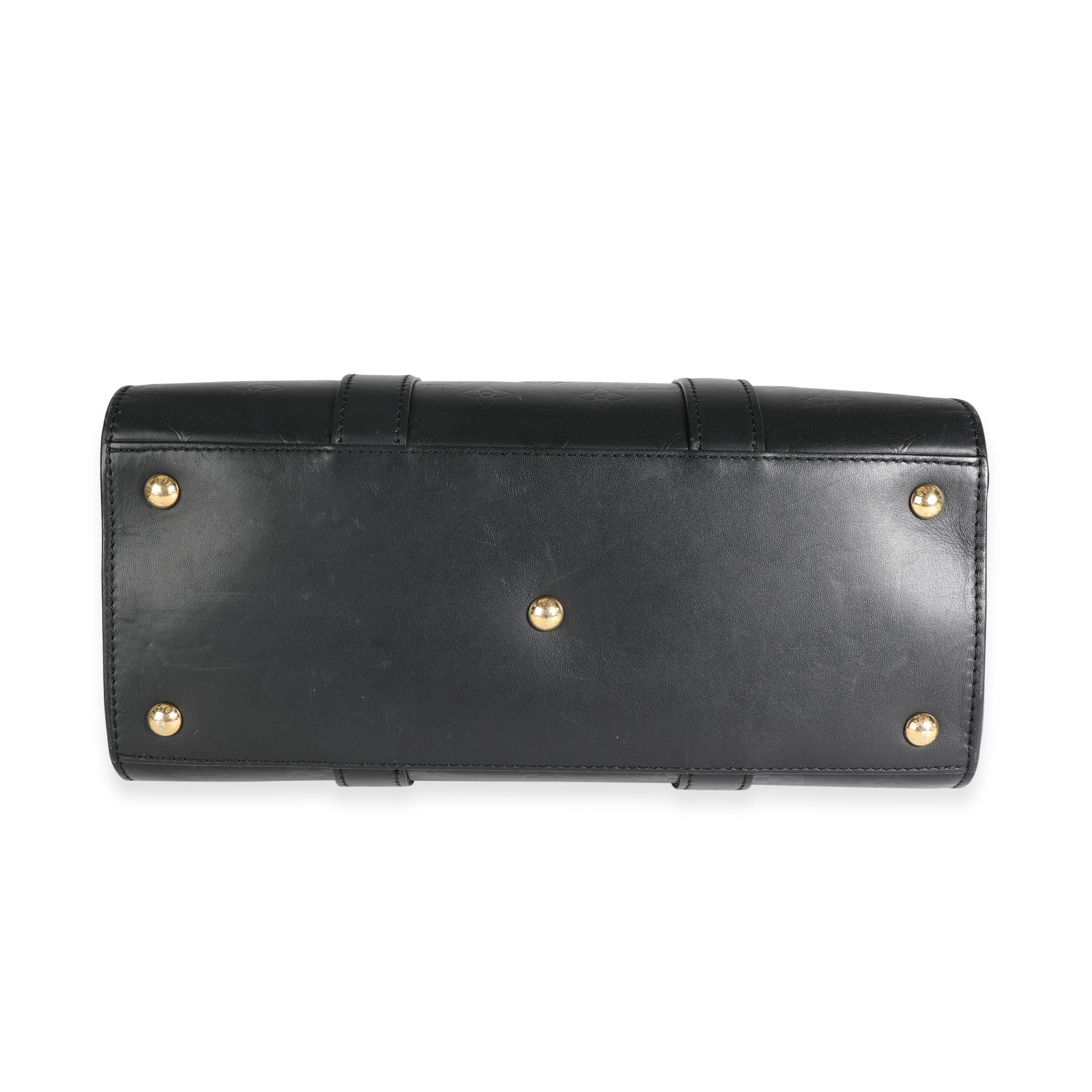 Louis Vuitton Louis Vuitton Black Monogram Leather Very Tote MM