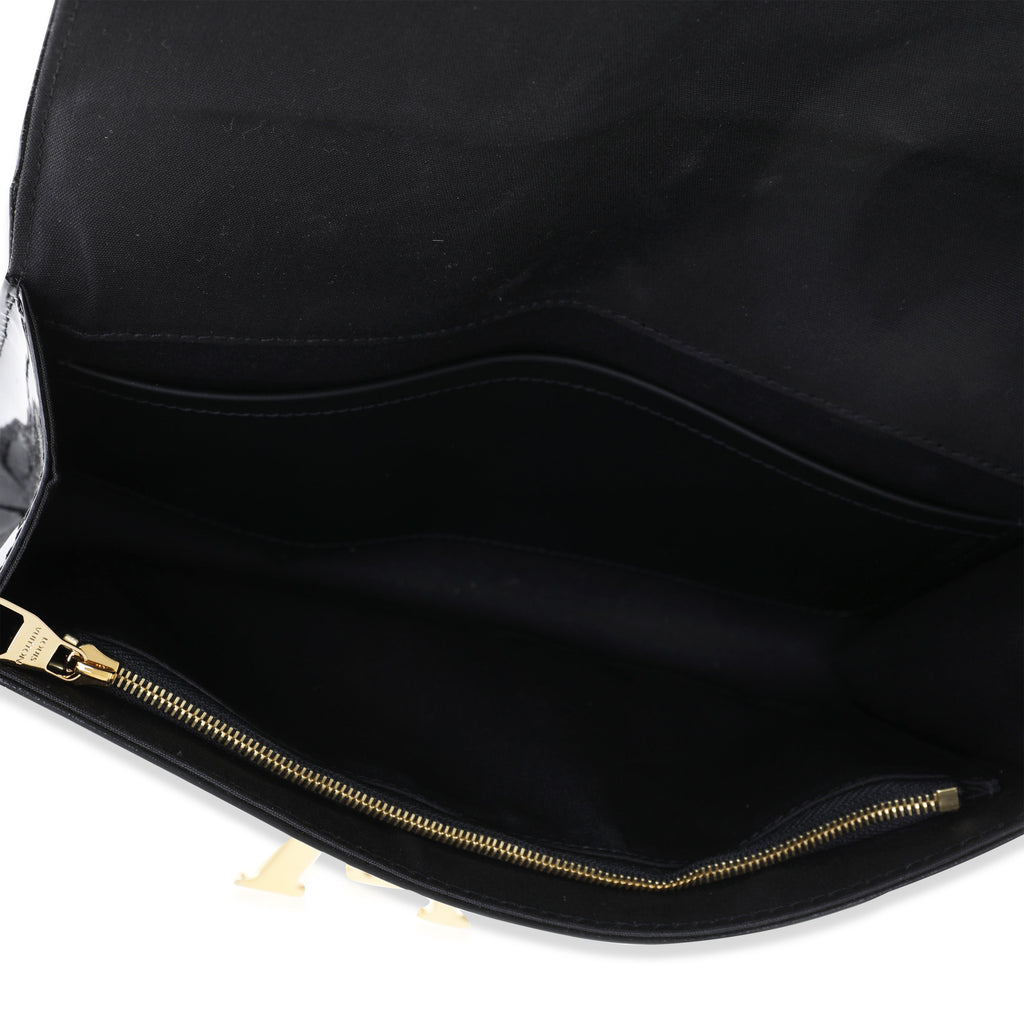 Louis Vuitton Louis Vuitton Noir Vernis Leather Louise Pochette EW Clutch