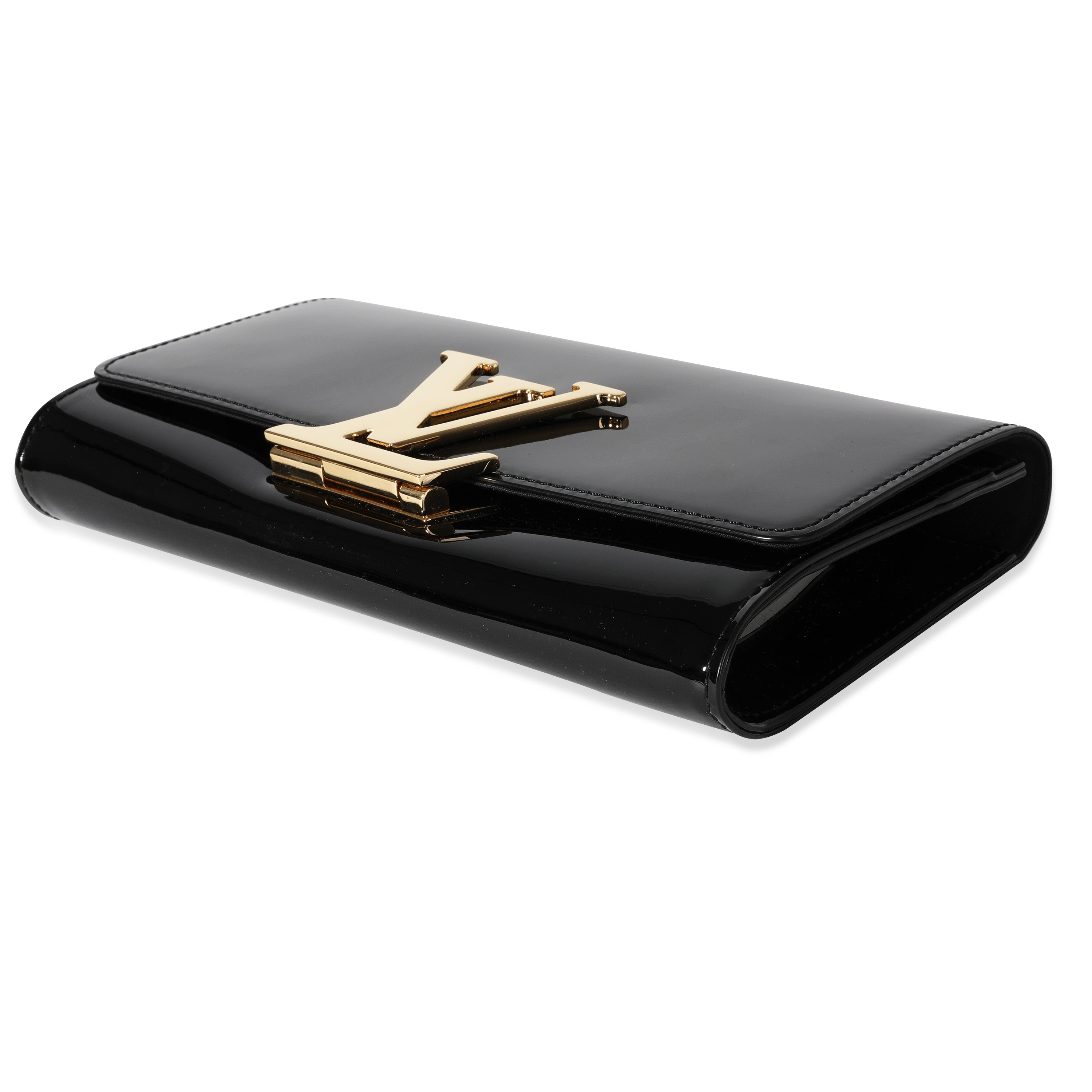 Louis Vuitton Louis Vuitton Noir Vernis Leather Louise Pochette EW Clutch
