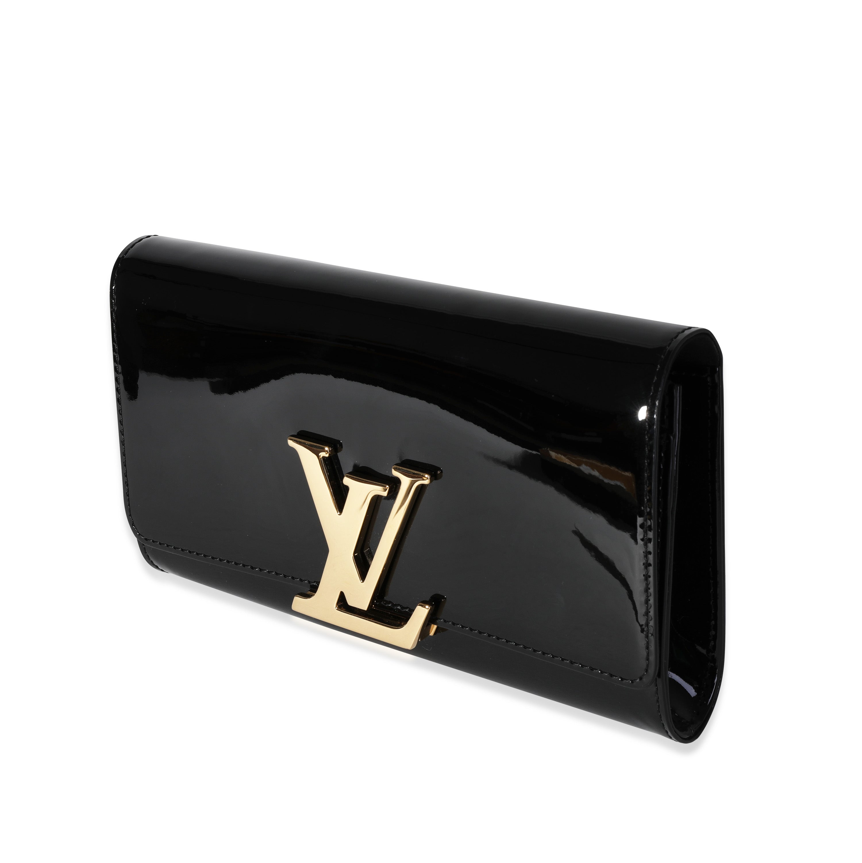 Louis Vuitton Louis Vuitton Noir Vernis Leather Louise Pochette EW Clutch
