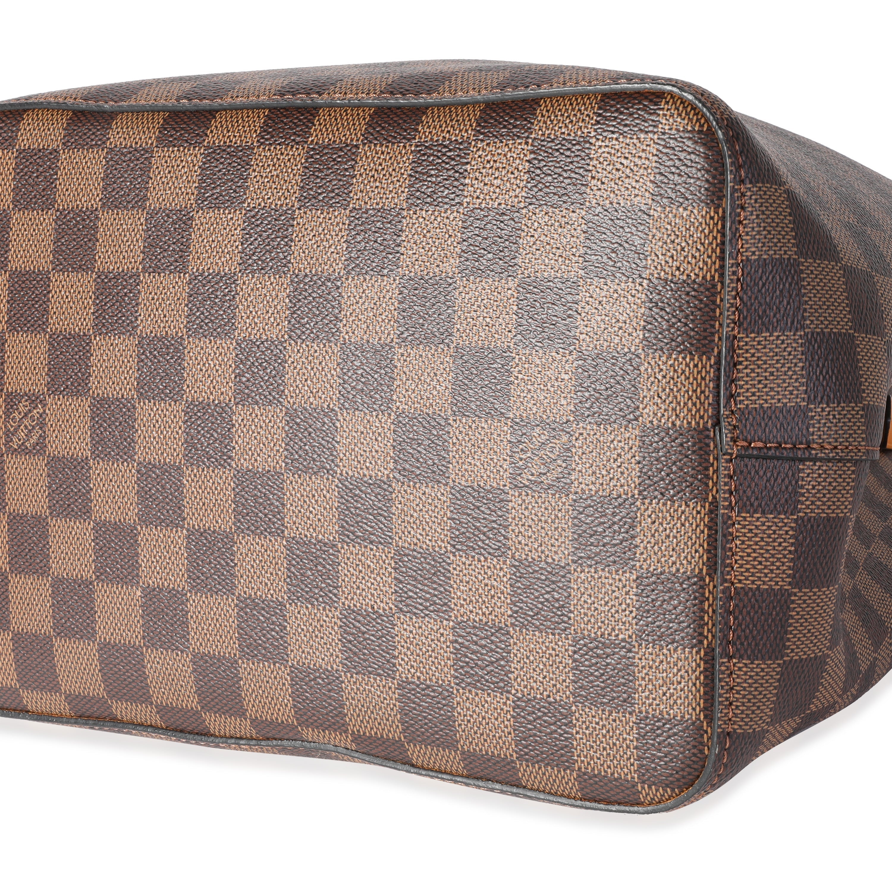 Louis Vuitton Louis Vuitton Safran Yellow Leather & Damier Ebene NéoNoé MM