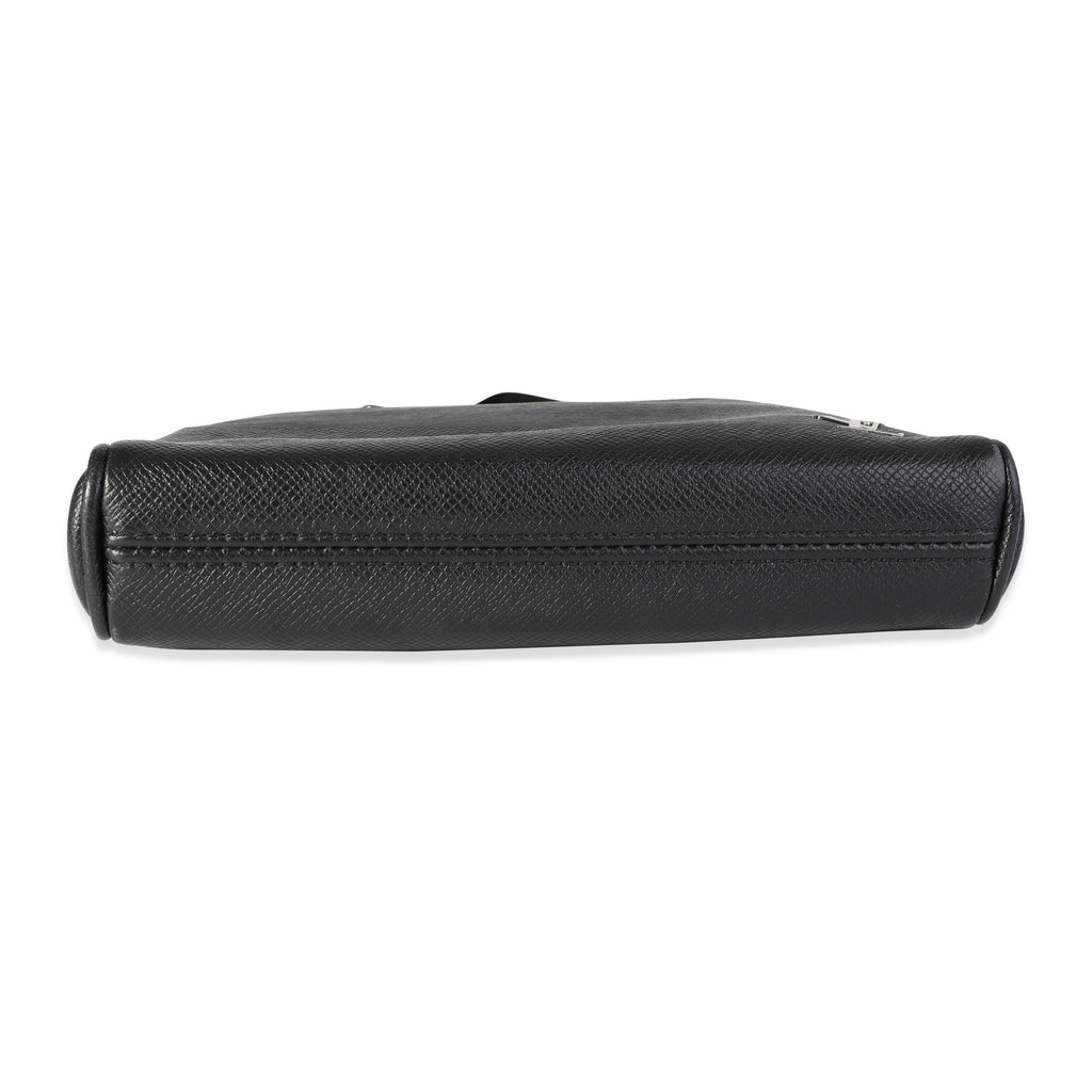 Louis Vuitton Louis Vuitton Black Taiga Leather Alex Messenger BB
