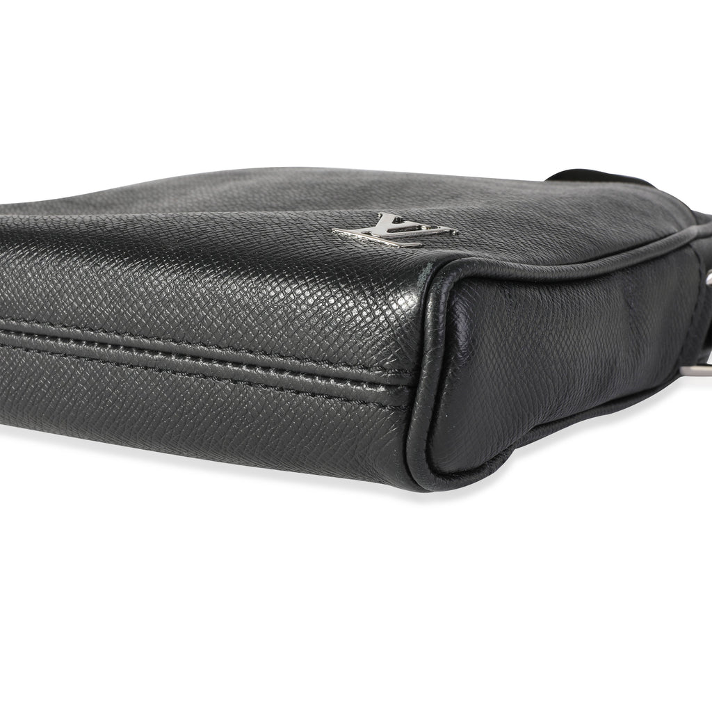 Louis Vuitton Louis Vuitton Black Taiga Leather Alex Messenger BB