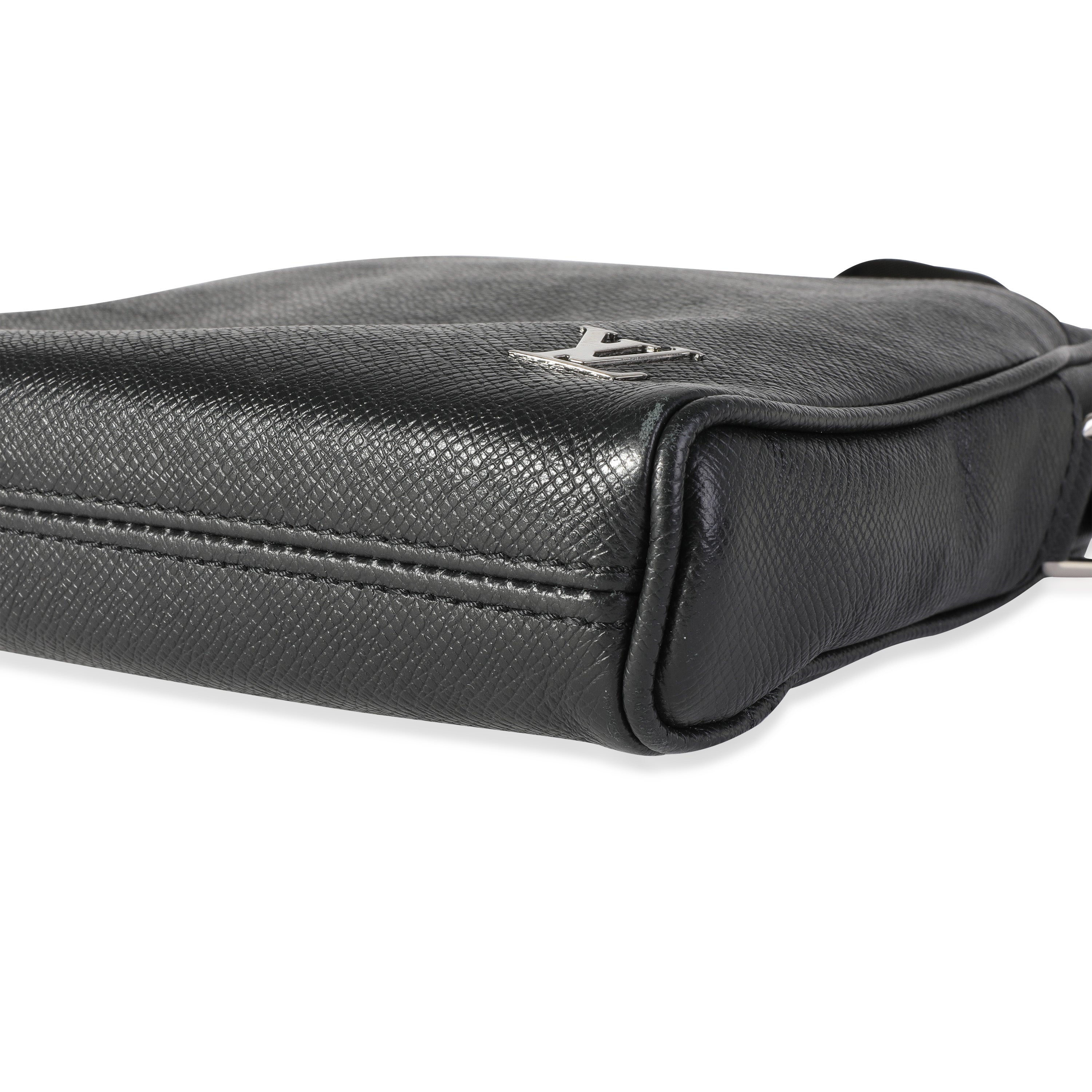 Louis Vuitton Louis Vuitton Black Taiga Leather Alex Messenger BB