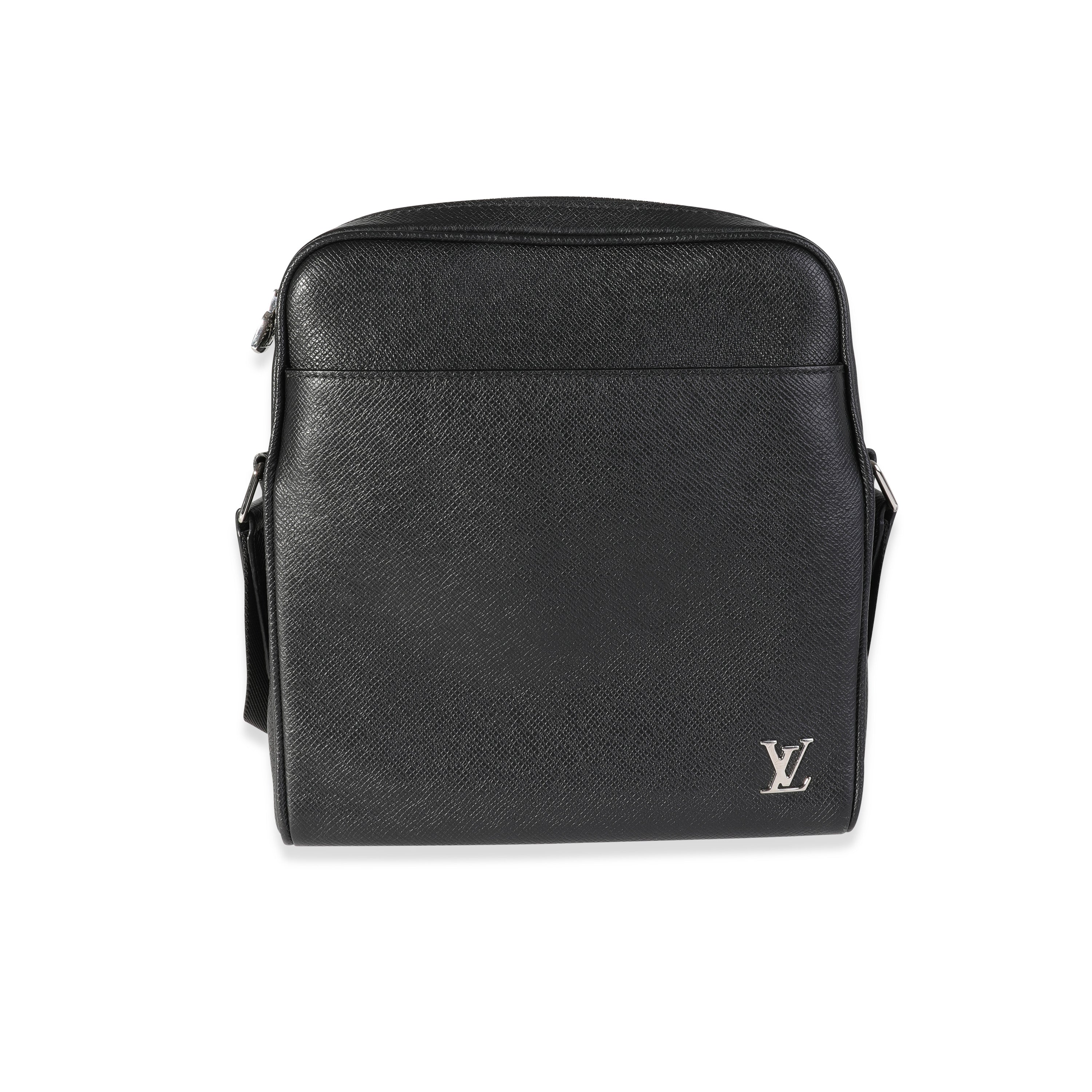 Louis Vuitton Louis Vuitton Black Taiga Leather Alex Messenger BB