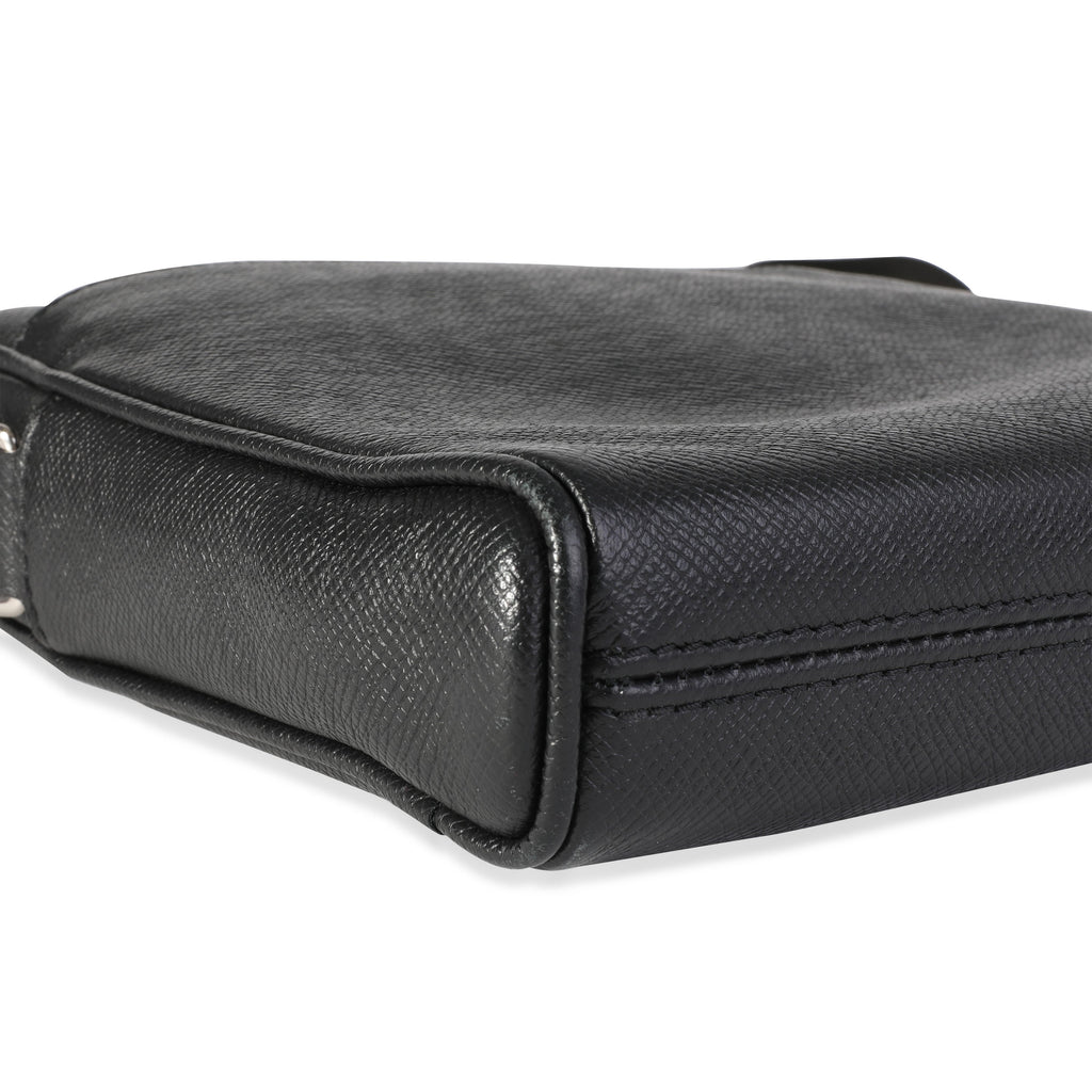 Louis Vuitton Louis Vuitton Black Taiga Leather Alex Messenger BB