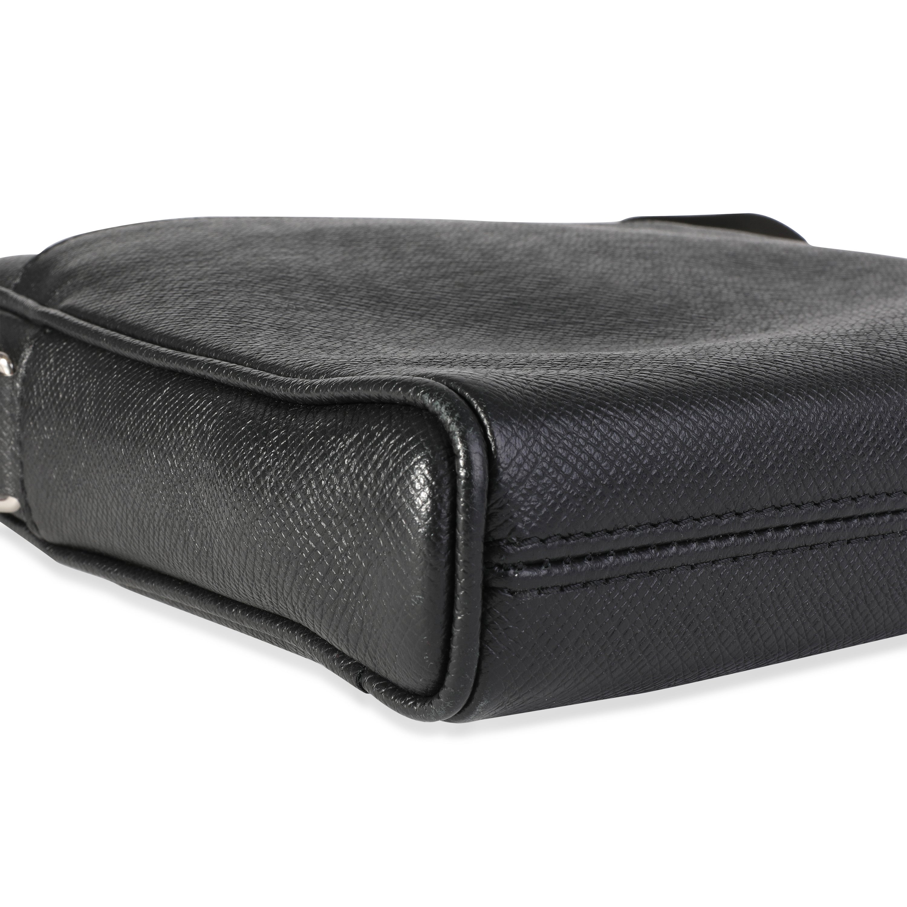 Louis Vuitton Louis Vuitton Black Taiga Leather Alex Messenger BB
