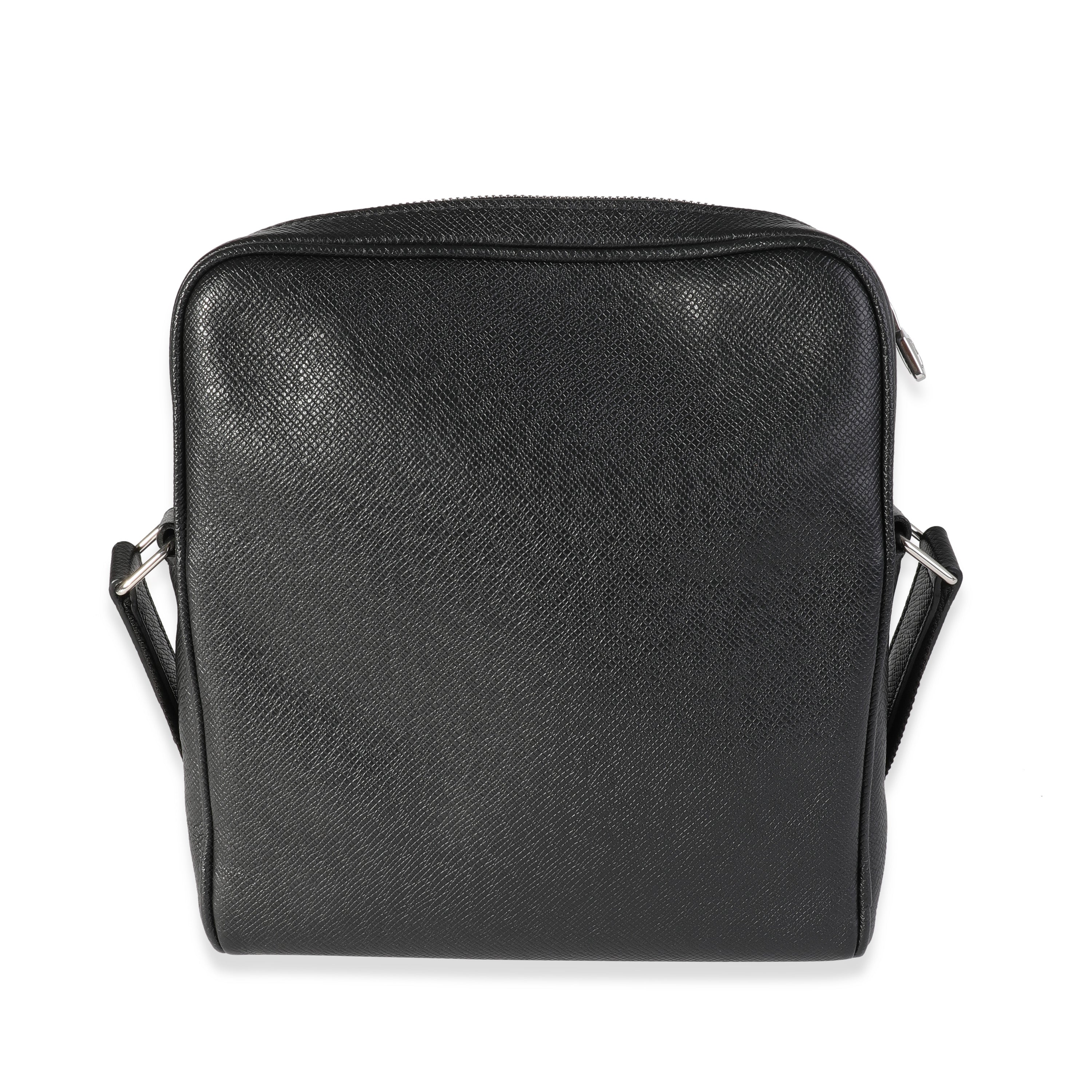 Louis Vuitton Louis Vuitton Black Taiga Leather Alex Messenger BB