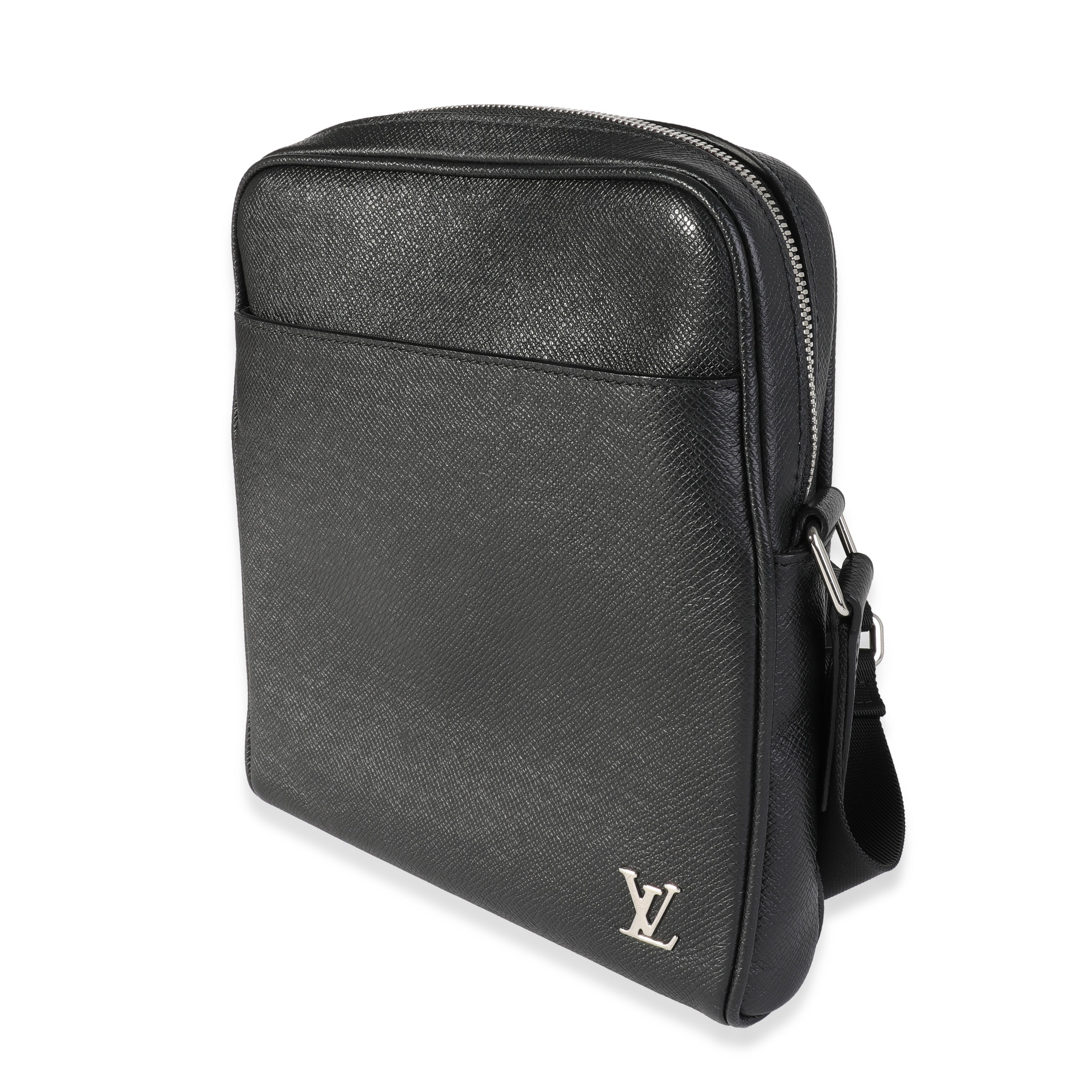 Louis Vuitton Louis Vuitton Black Taiga Leather Alex Messenger BB