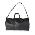 Louis Vuitton Louis Vuitton Black Monogram Eclipse Taigarama Keepall Bandoulière 50