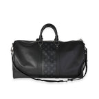 Louis Vuitton Louis Vuitton Black Monogram Eclipse Taigarama Keepall Bandoulière 50