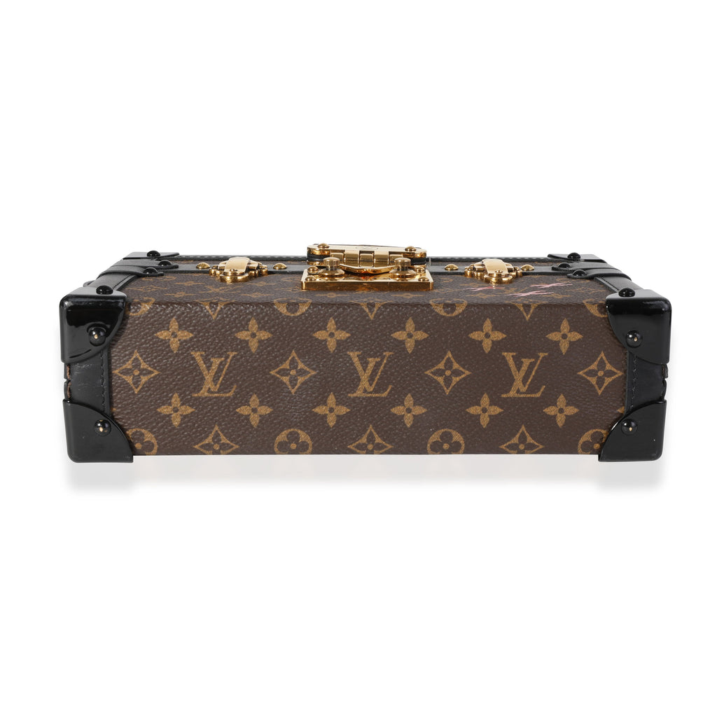 Louis Vuitton Louis Vuitton Monogram Canvas & Black Calfskin Petite Malle
