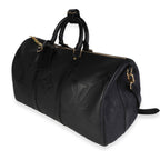 Louis Vuitton Black Monogram Empreinte Giant Keepall Bandoulière 45