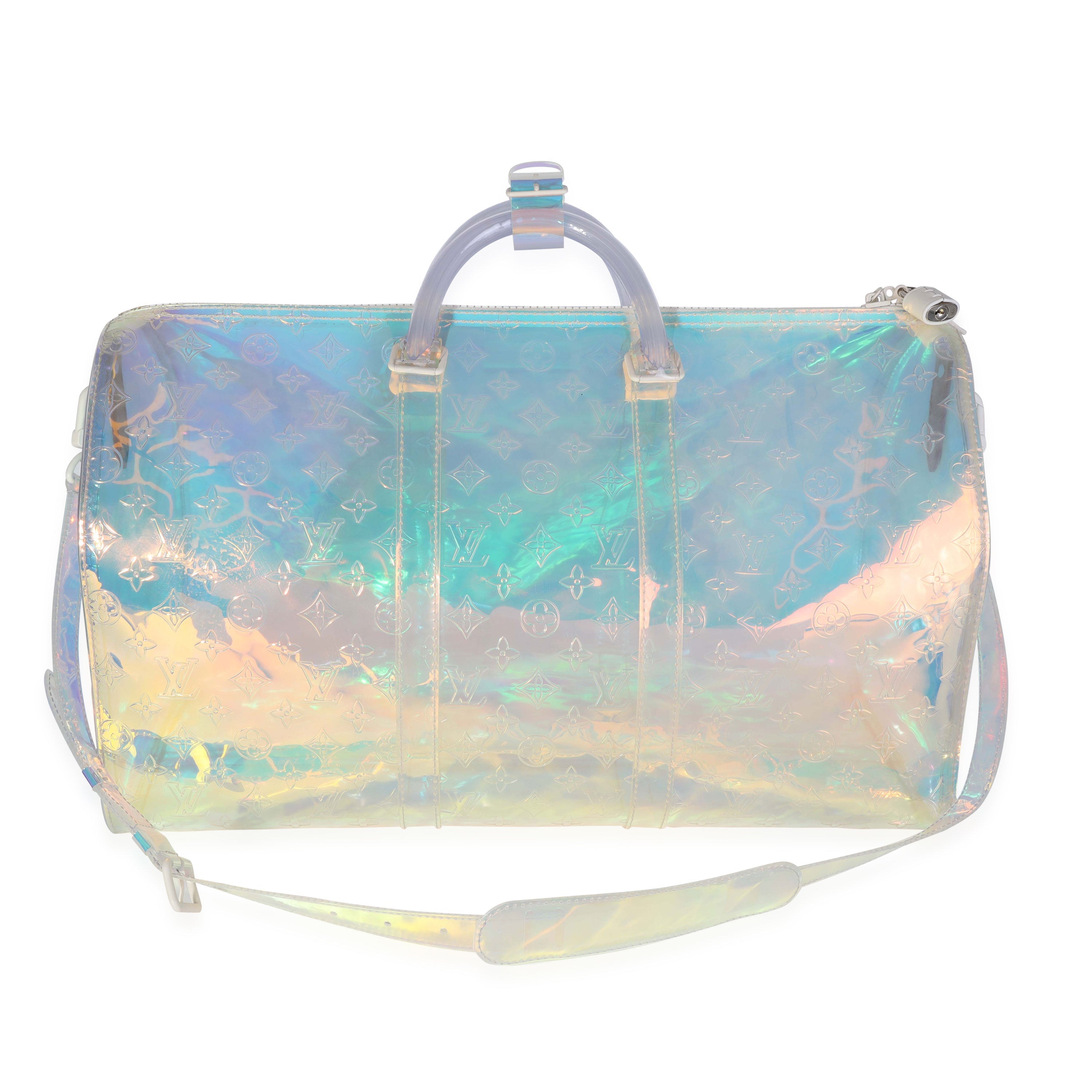 Louis Vuitton x Virgil Abloh Monogram PVC Prism Keepall Bandouliére 50