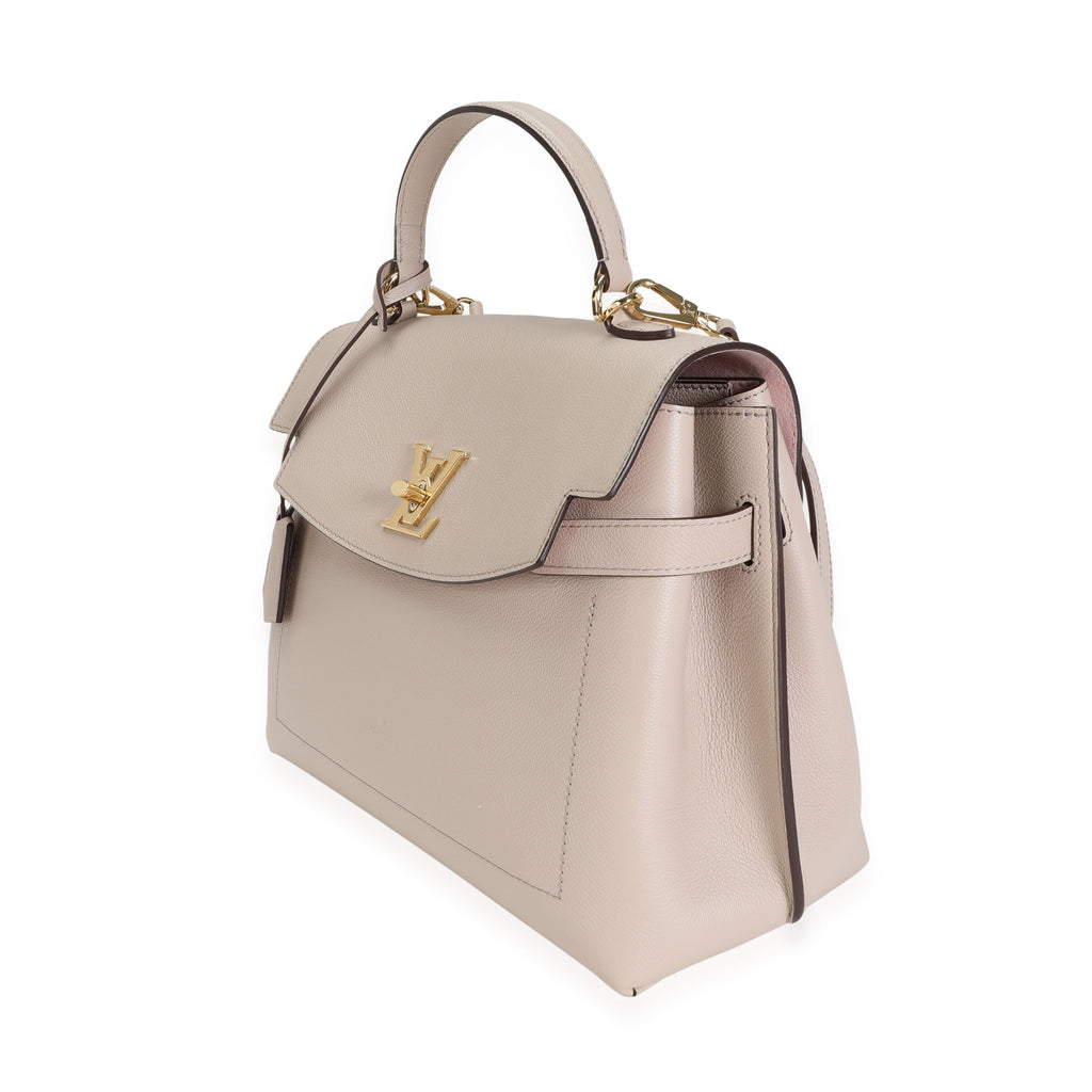 Louis Vuitton Louis Vuitton Greige Soft Calfskin Lockme Ever MM