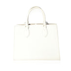 Louis Vuitton White Leather Monochrome Lockme Tote PM