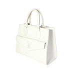Louis Vuitton White Leather Monochrome Lockme Tote PM