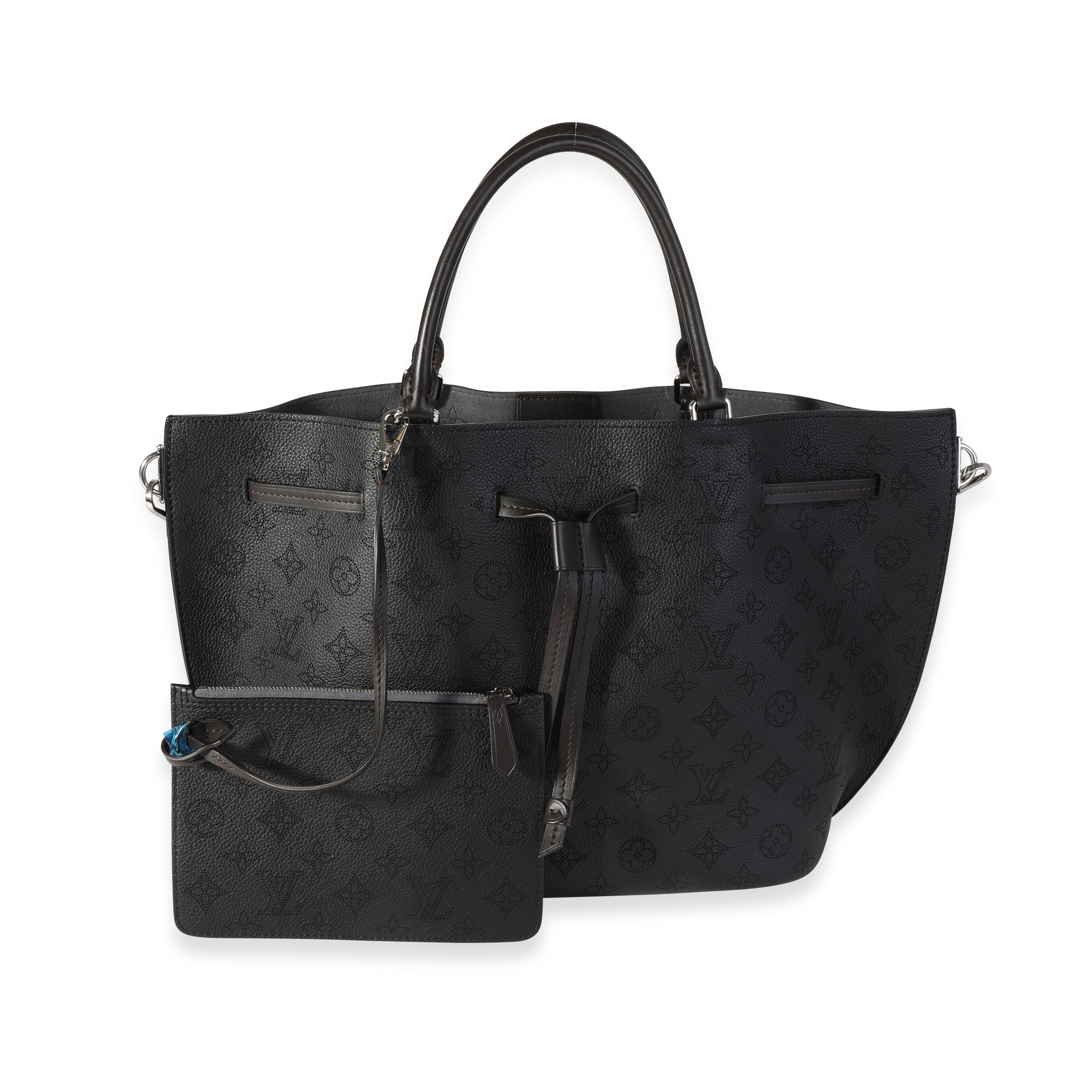 Louis Vuitton Louis Vuitton Black Mahina Leather Girolata Bag