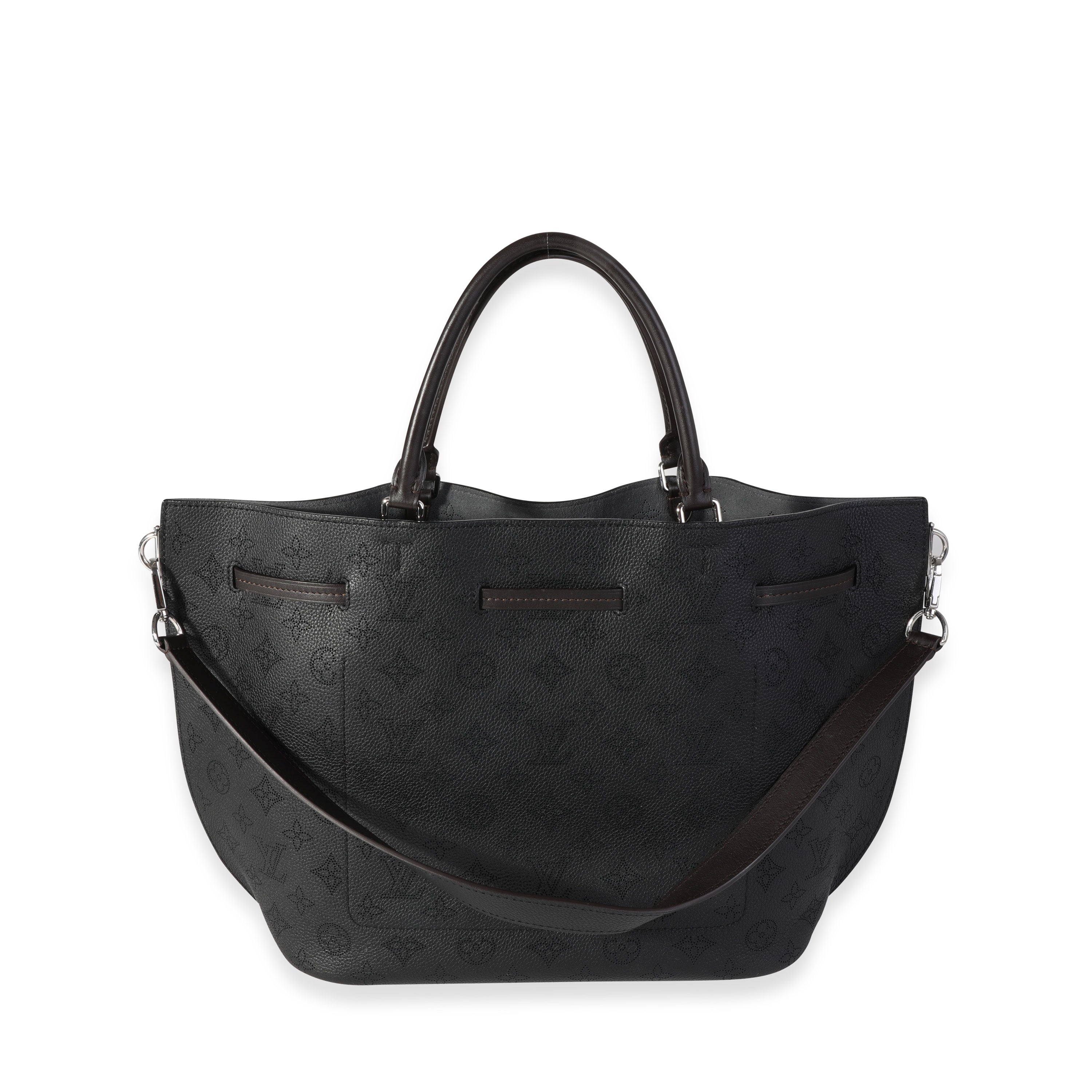 Louis Vuitton Louis Vuitton Black Mahina Leather Girolata Bag