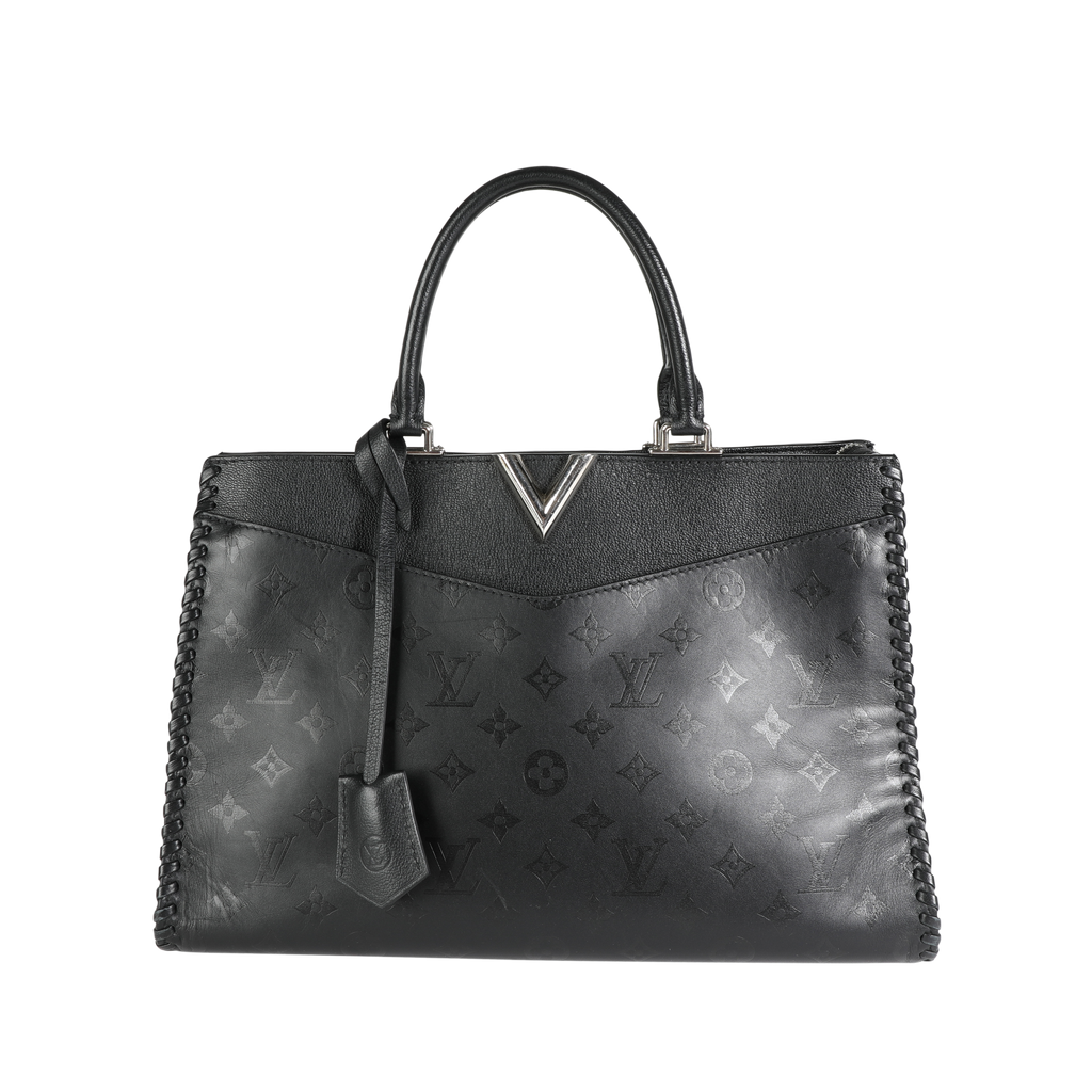 Louis Vuitton Louis Vuitton Black Monogram Leather Very Zipped Tote