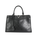 Louis Vuitton Louis Vuitton Black Monogram Leather Very Zipped Tote
