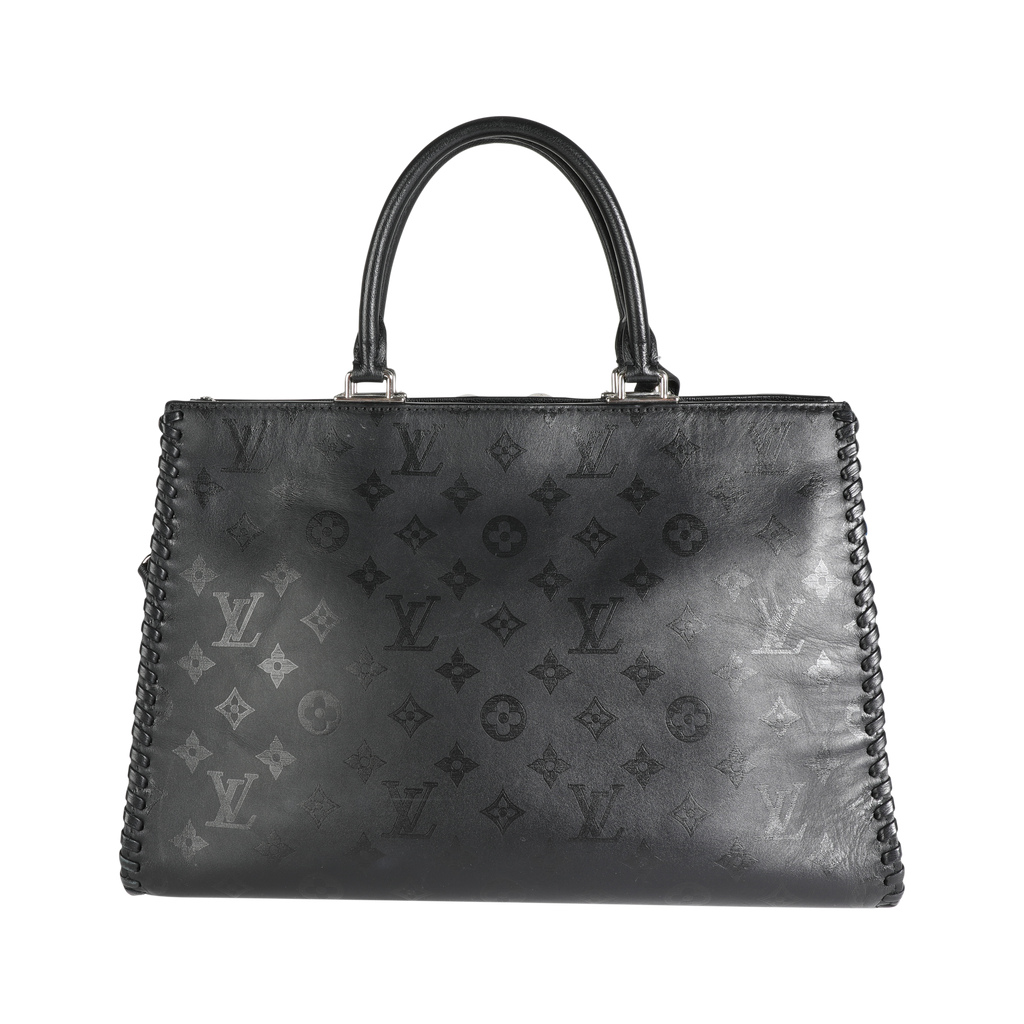 Louis Vuitton Louis Vuitton Black Monogram Leather Very Zipped Tote