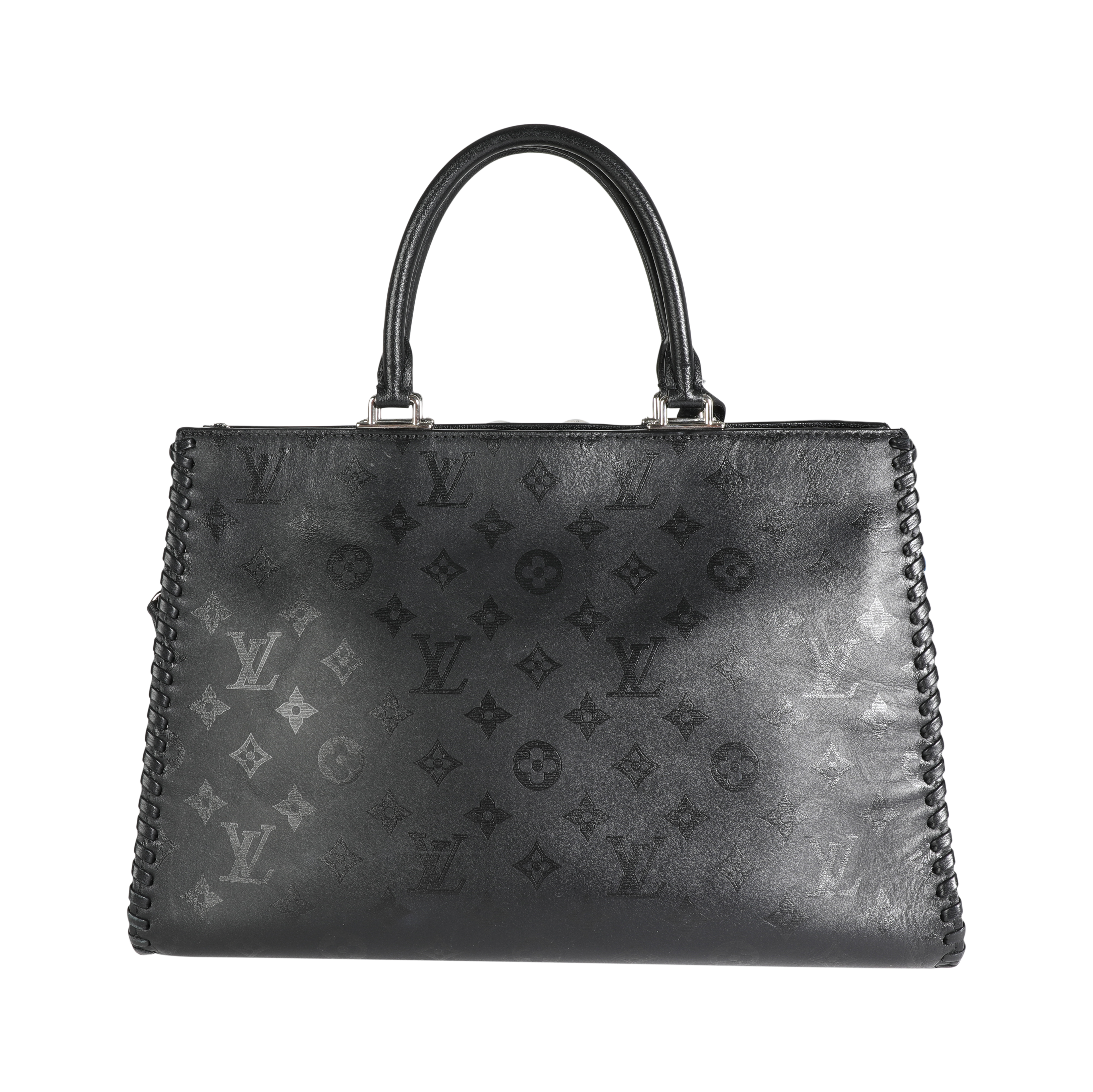 Louis Vuitton Louis Vuitton Black Monogram Leather Very Zipped Tote