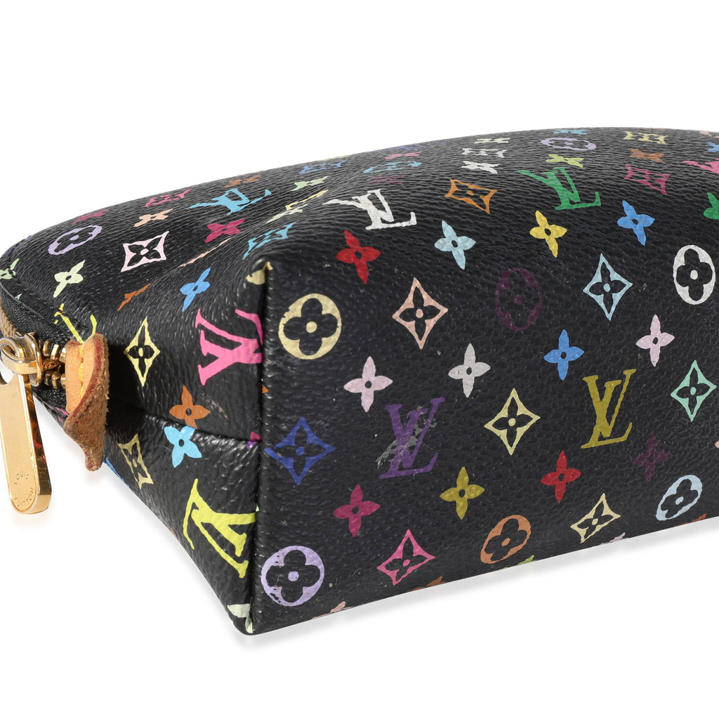 Louis Vuitton Louis Vuitton x Takashi Murakami Black Monogram Multicolore Cosmetic Pouch