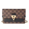 Louis Vuitton Louis Vuitton Damier Ebene Canvas & Black Cowhide Vavin Chain Wallet