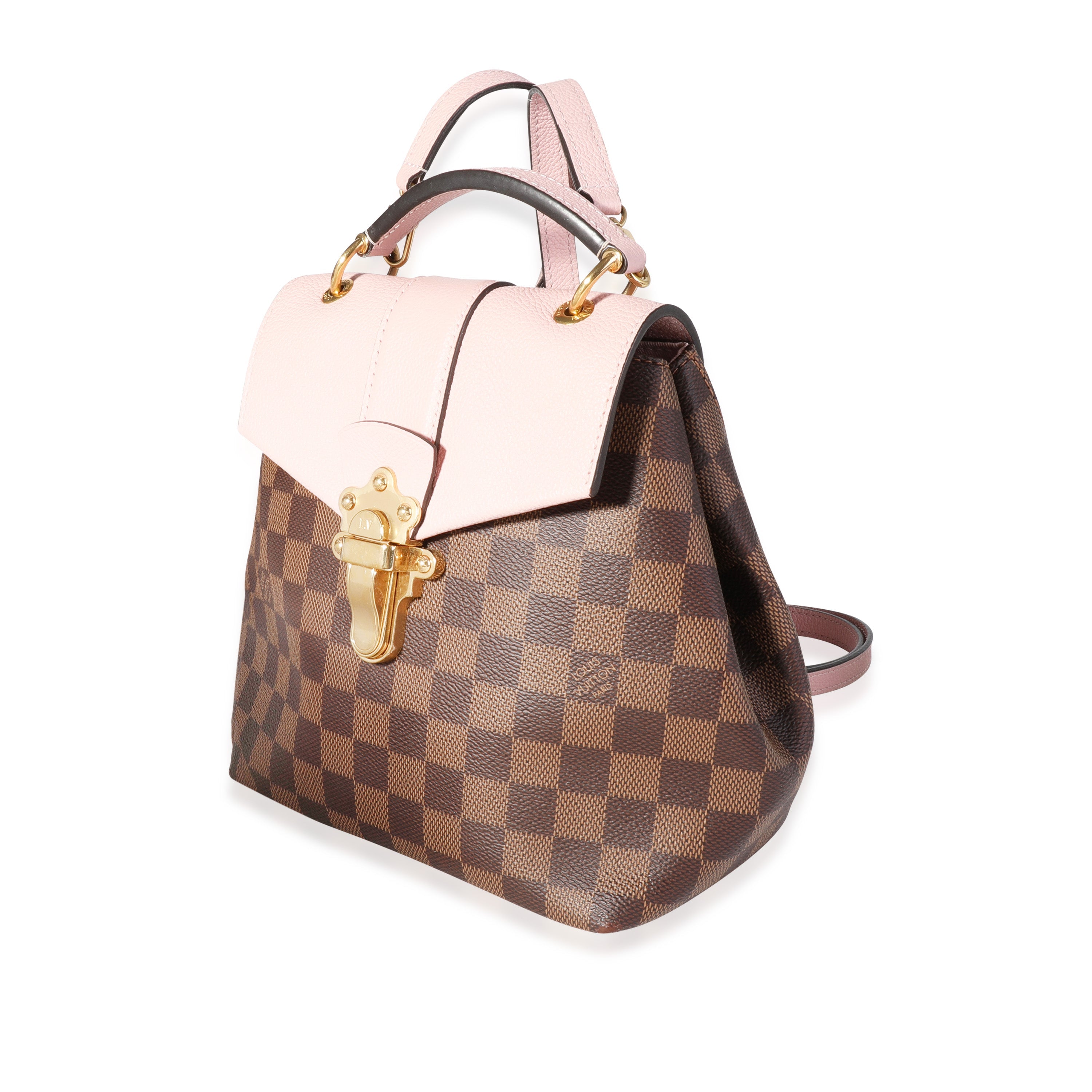 Louis Vuitton Louis Vuitton Damier Ebene & Magnolia Calfskin Clapton Backpack