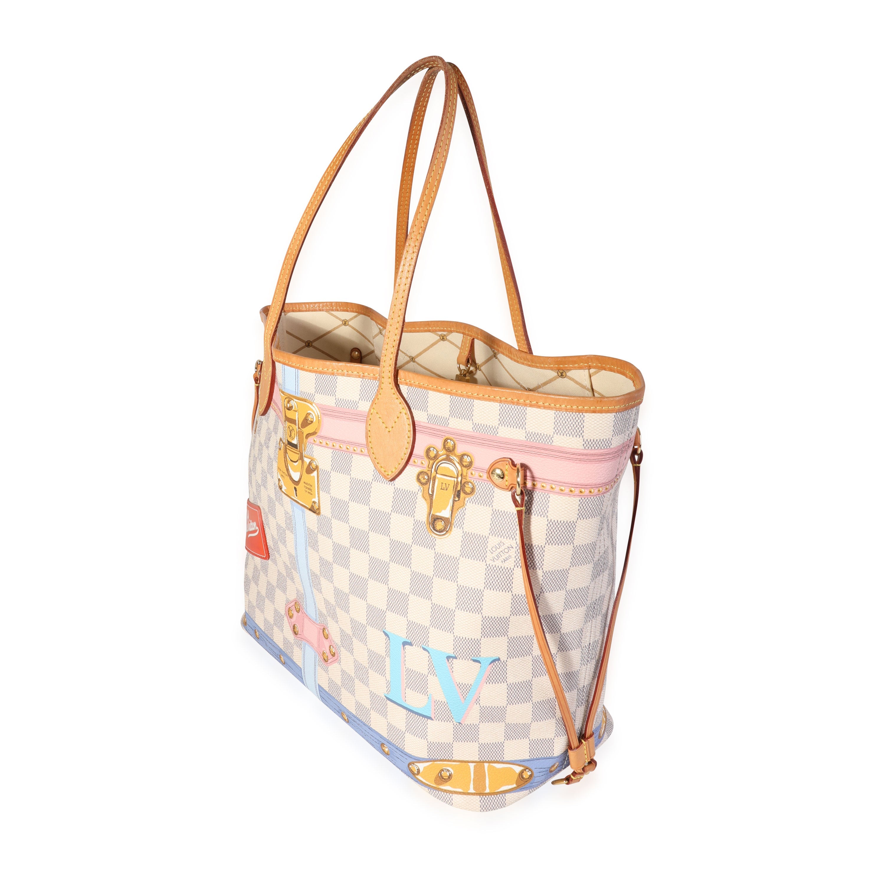 Louis Vuitton Louis Vuitton Damier Azur Summer Trunks Neverfull MM