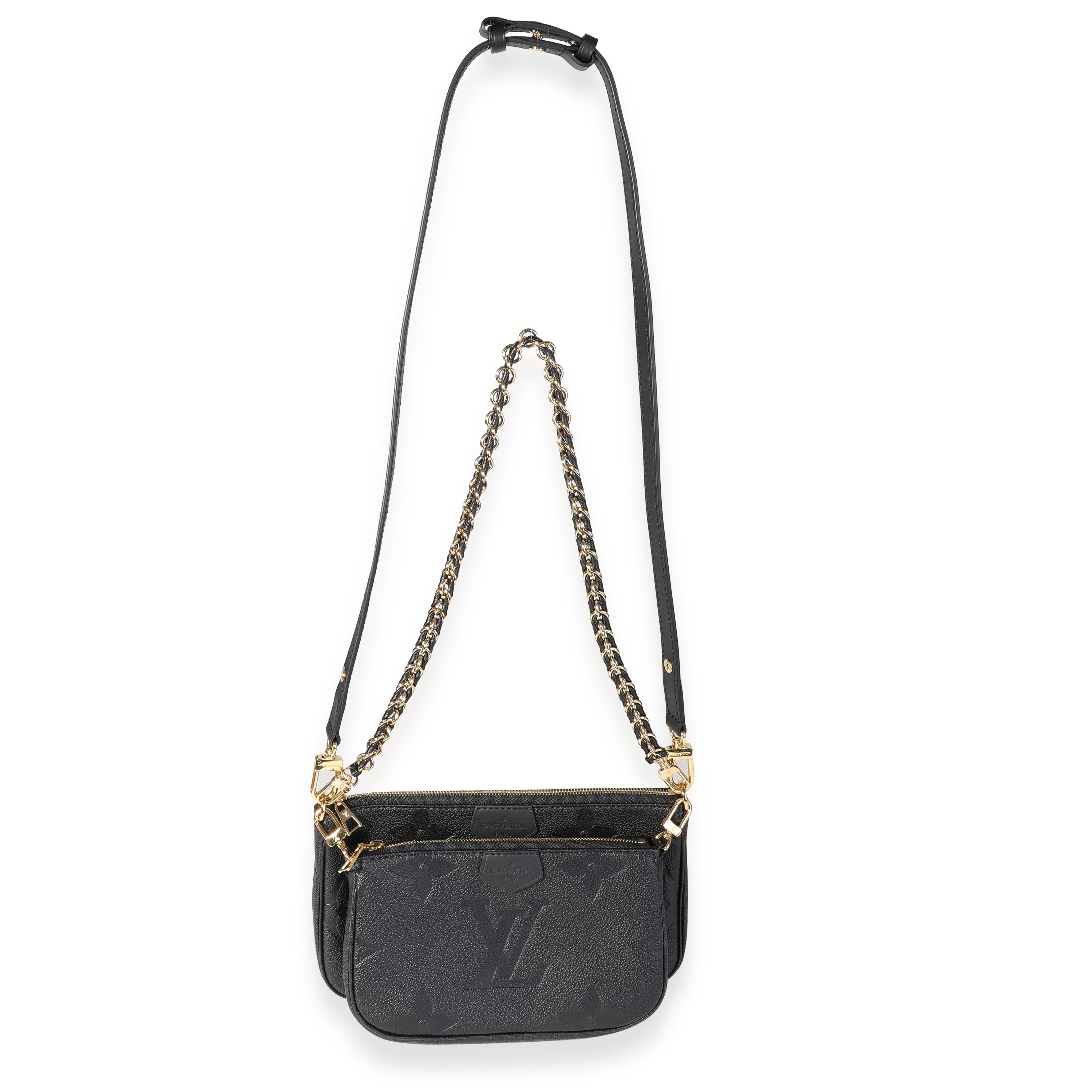Louis Vuitton Louis Vuitton Black Monogram Empreinte Leather Multi-Pochette Accessoires