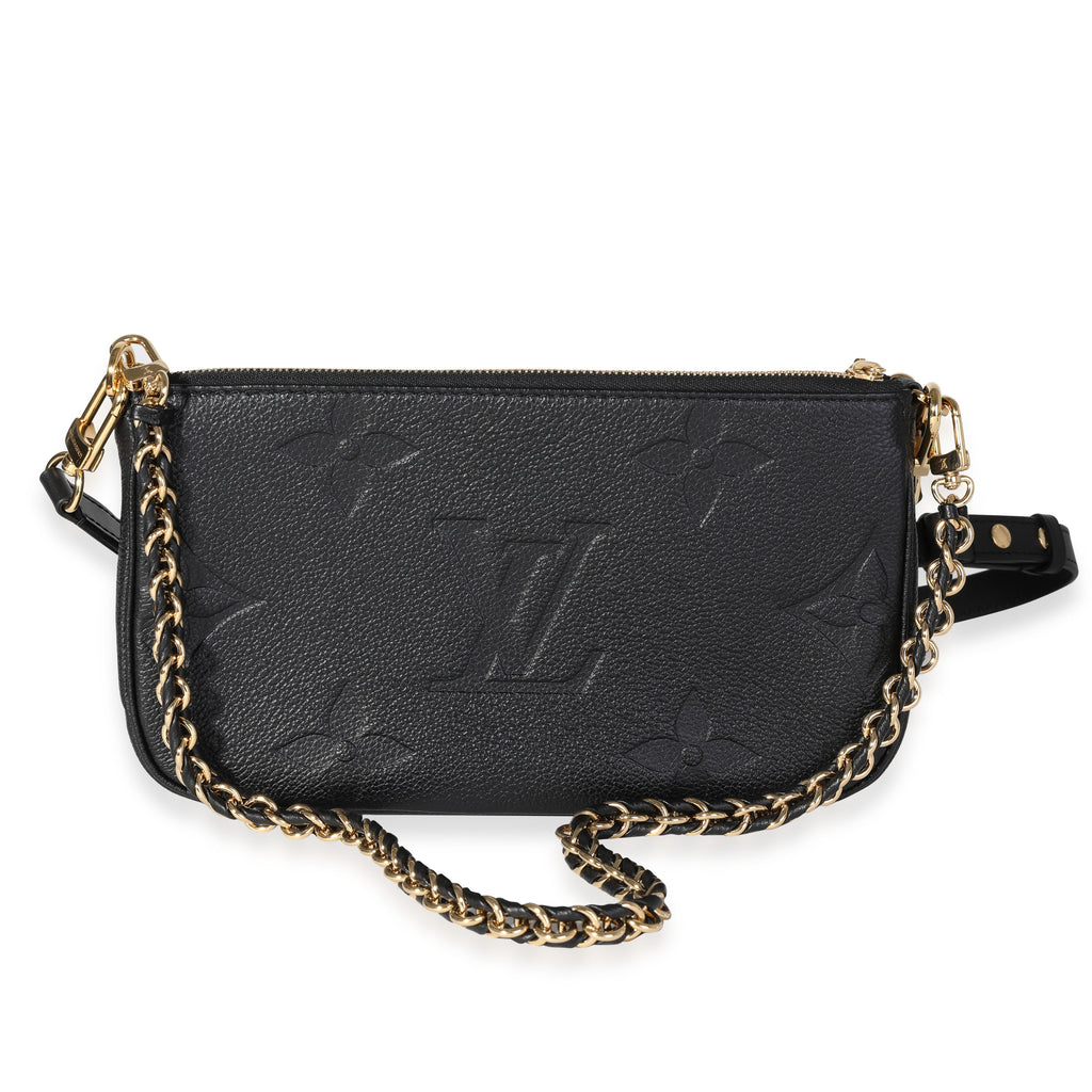 Louis Vuitton Louis Vuitton Black Monogram Empreinte Leather Multi-Pochette Accessoires