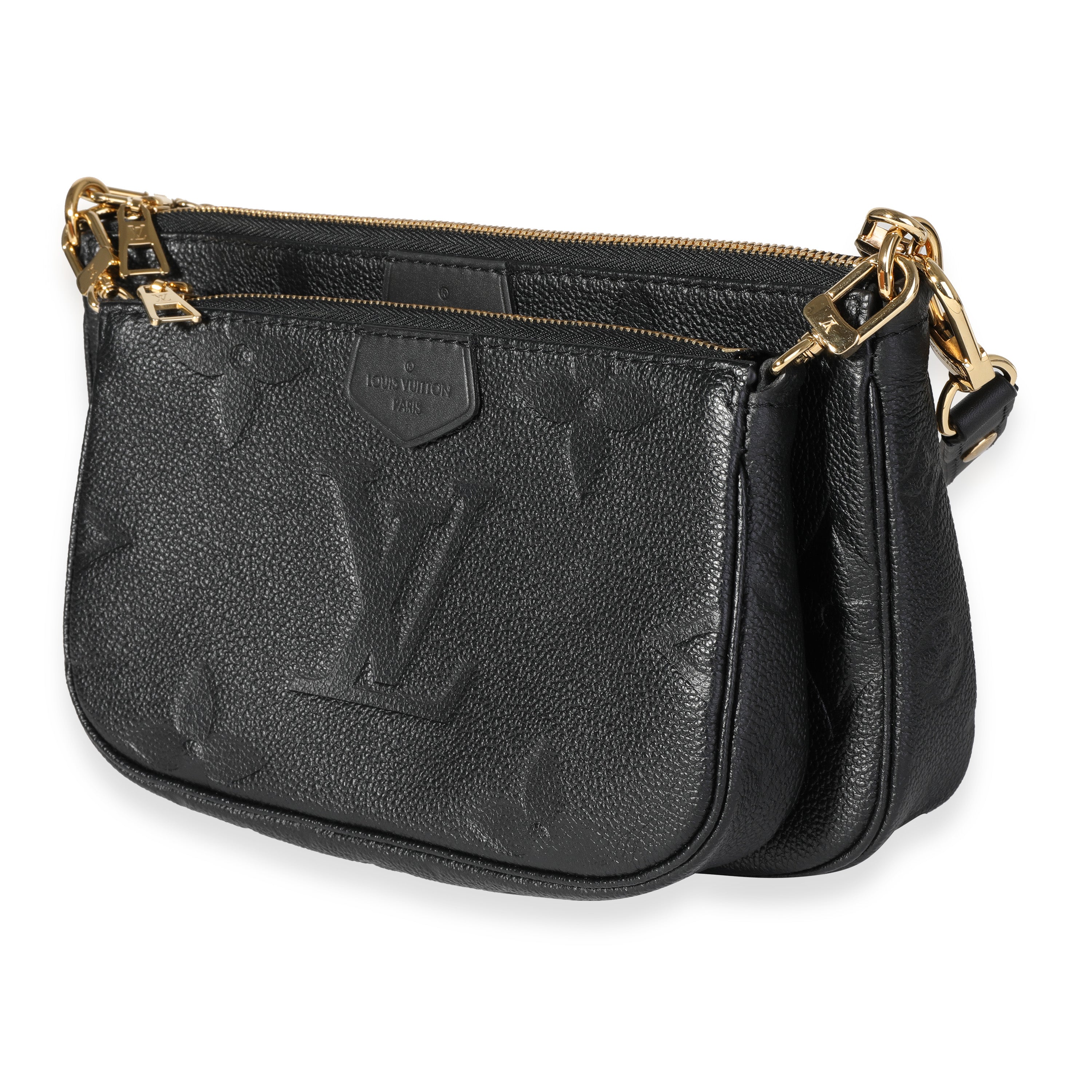 Louis Vuitton Louis Vuitton Black Monogram Empreinte Leather Multi-Pochette Accessoires