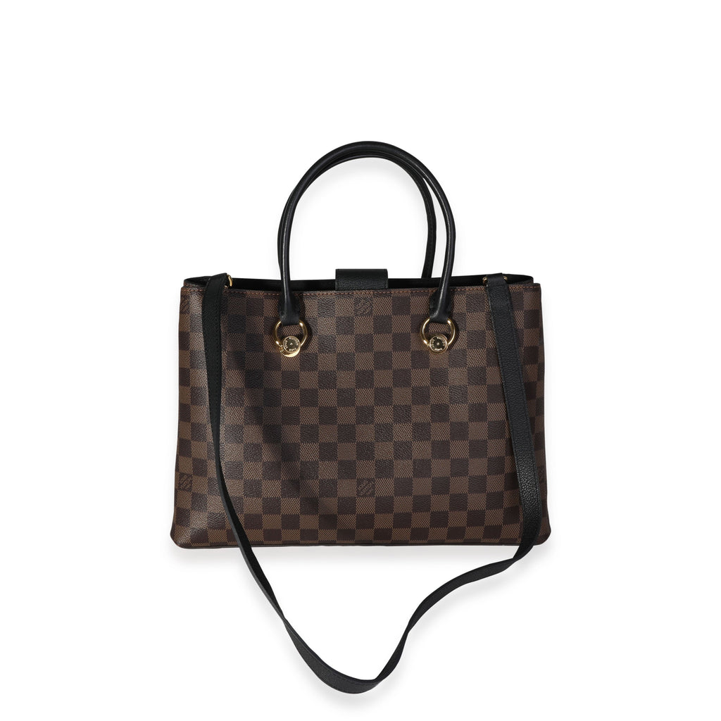 Louis Vuitton Louis Vuitton Damier Ebene & Black Calfskin LV Riverside