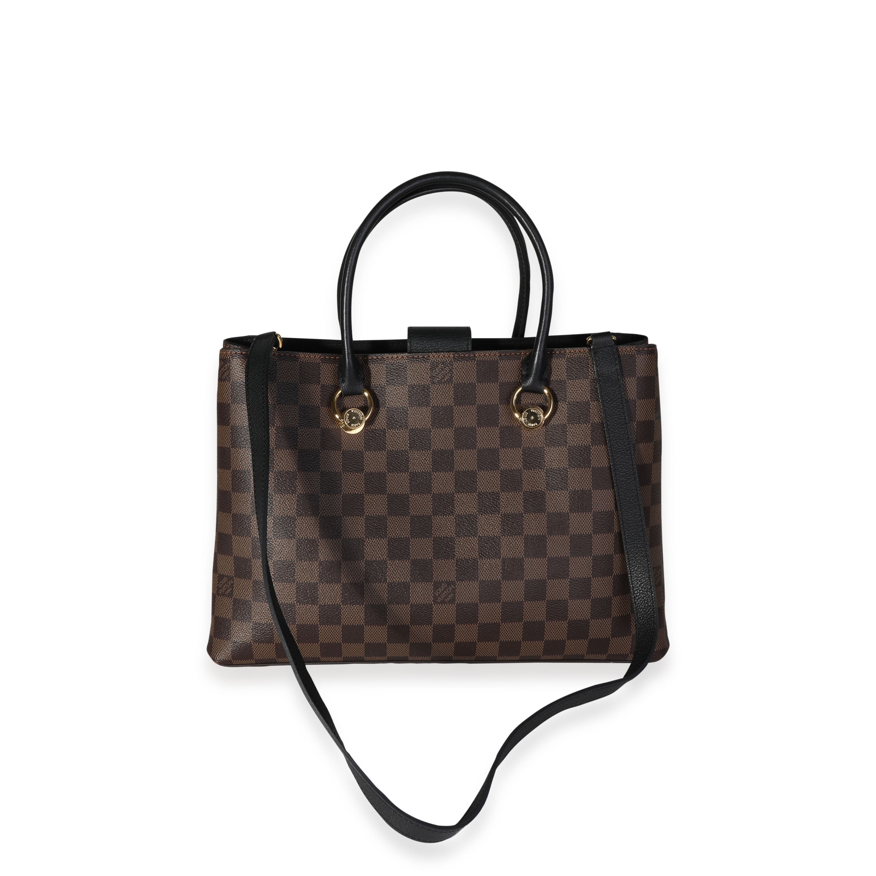 Louis Vuitton Louis Vuitton Damier Ebene & Black Calfskin LV Riverside