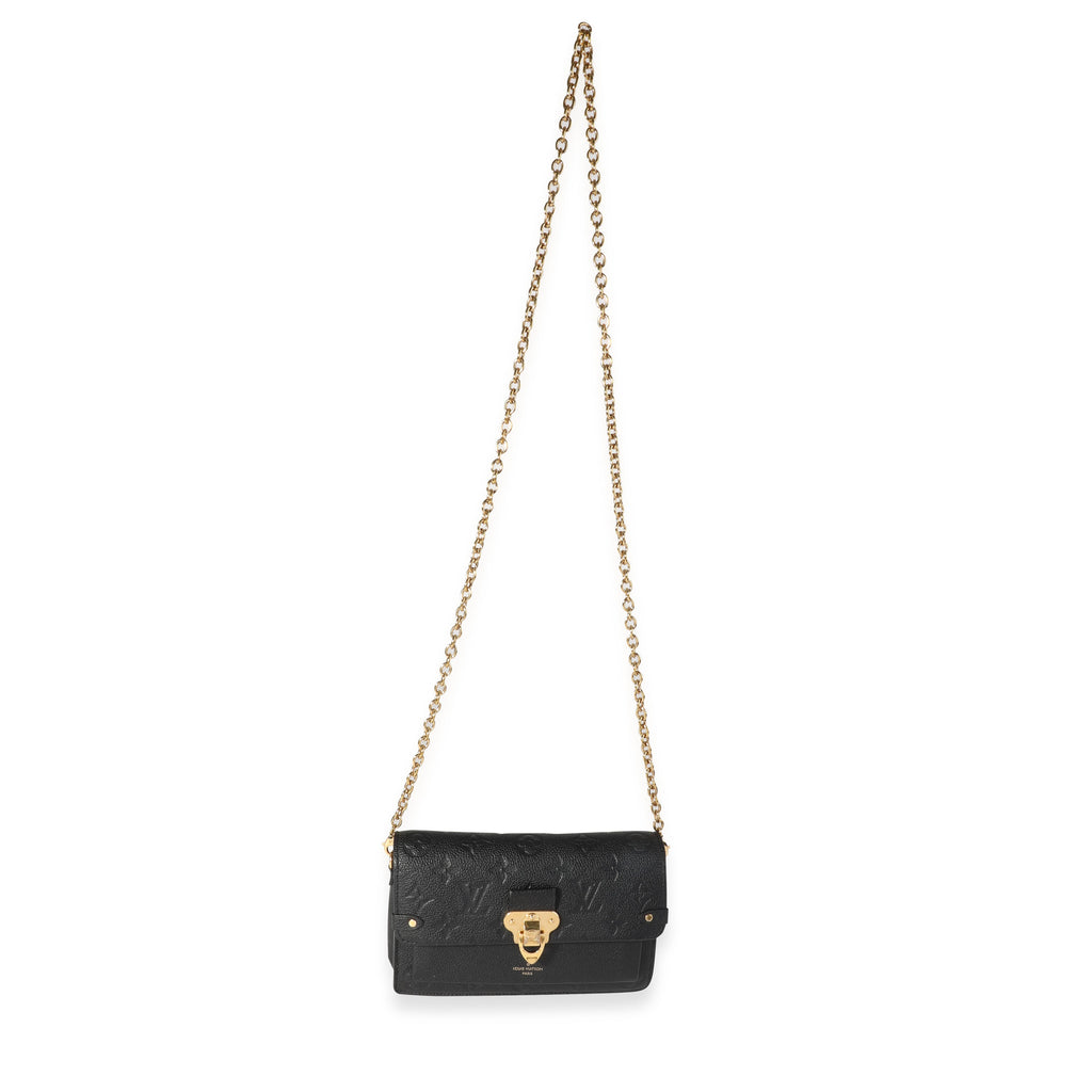 Louis Vuitton Louis Vuitton Black Monogram Empreinte Leather Vavin Wallet on Chain