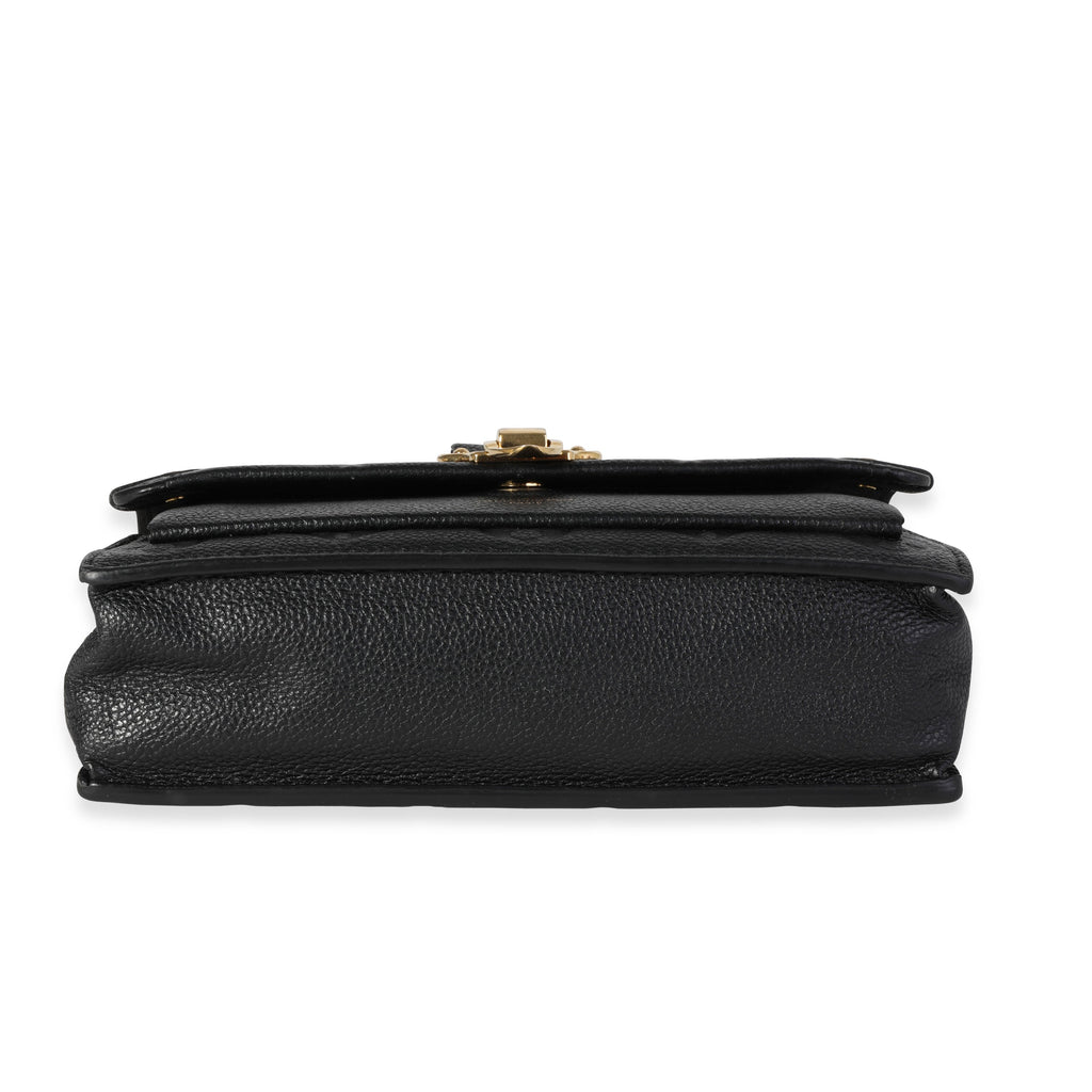 Louis Vuitton Louis Vuitton Black Monogram Empreinte Leather Vavin Wallet on Chain