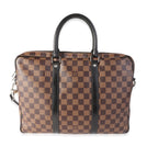 Louis Vuitton Damier Ebene & Black Leather Porte-Documents Voyage PM
