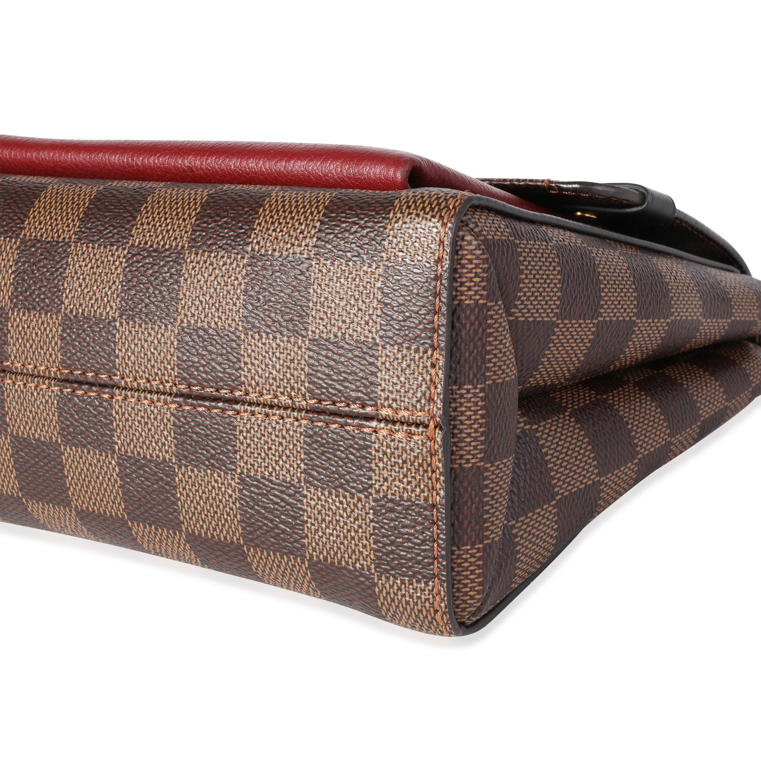 Louis Vuitton Louis Vuitton Damier Ebene Canvas & Bordeaux Calfskin Vavin PM