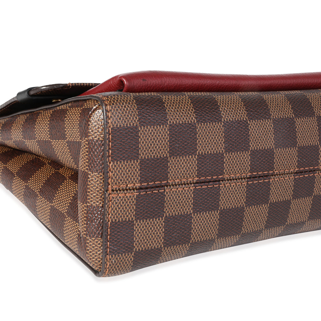 Louis Vuitton Louis Vuitton Damier Ebene Canvas & Bordeaux Calfskin Vavin PM