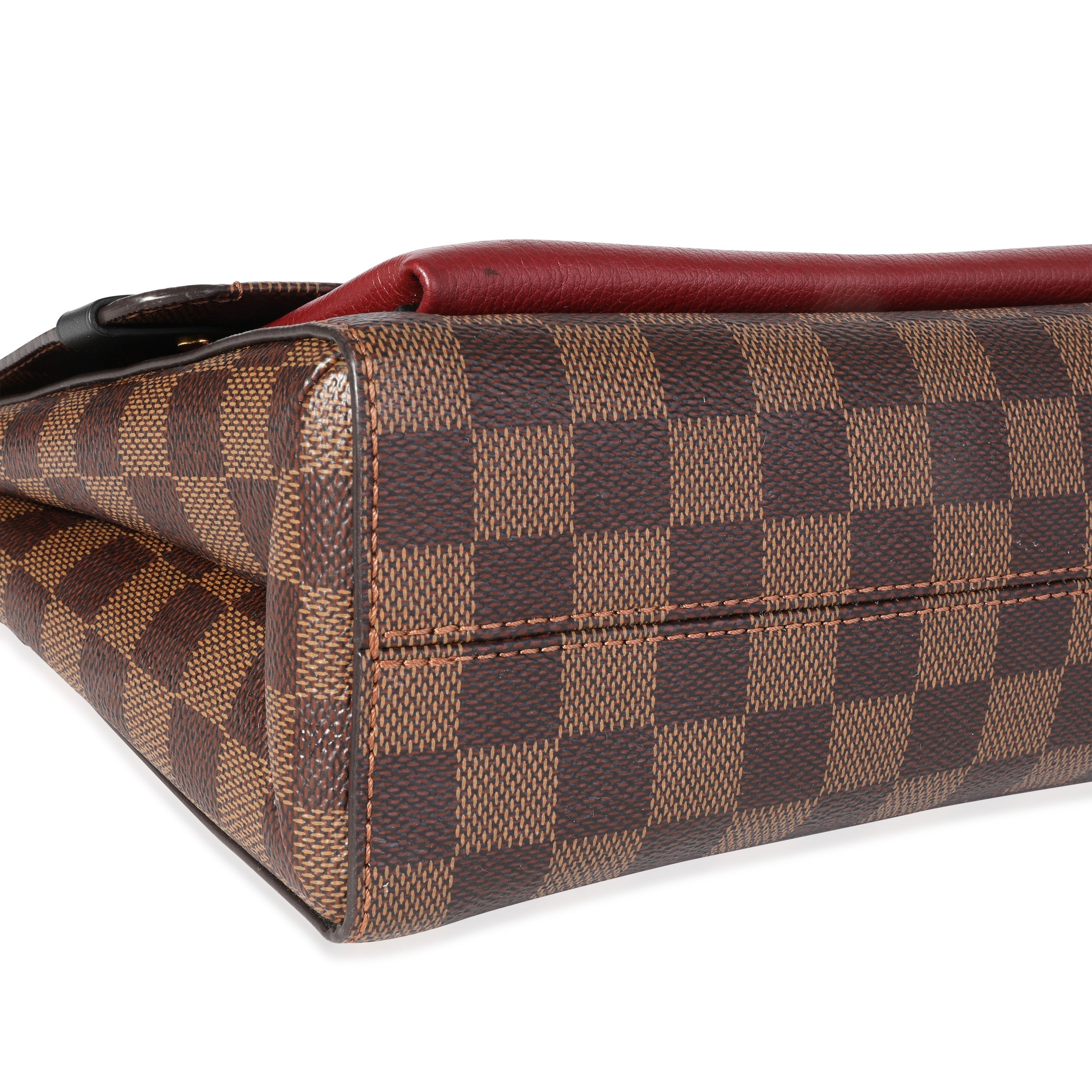 Louis Vuitton Louis Vuitton Damier Ebene Canvas & Bordeaux Calfskin Vavin PM