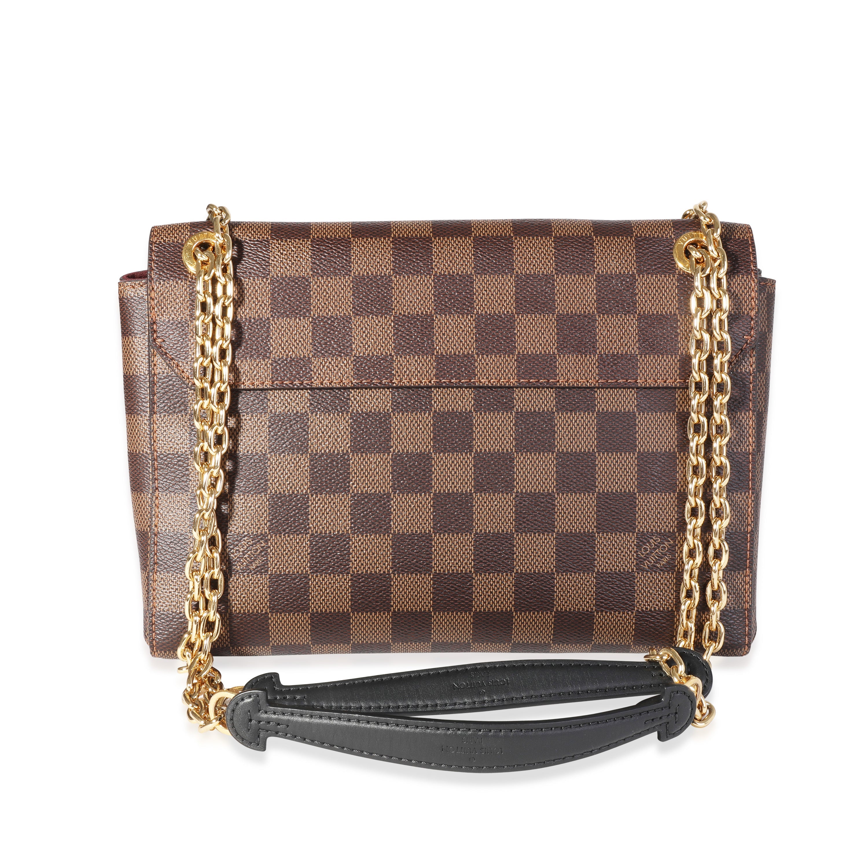 Louis Vuitton Louis Vuitton Damier Ebene Canvas & Bordeaux Calfskin Vavin PM